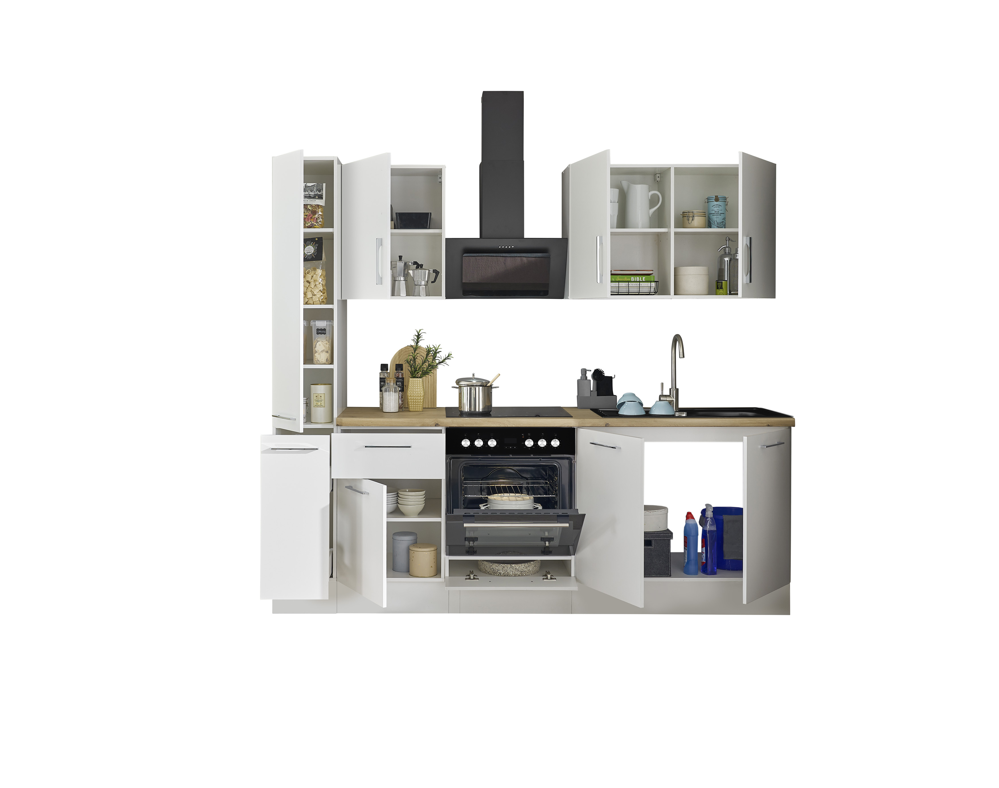Bloc cuisine avec électroménager CORNWALL (bloc cuisine-armoire coulissante) II