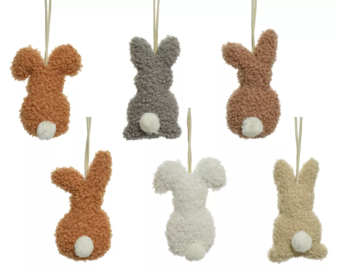 Décoration à suspendre lièvre peluche EASTER