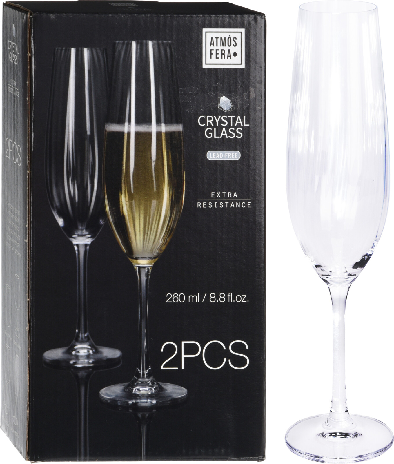 Flûtes à champagne 2 pièces