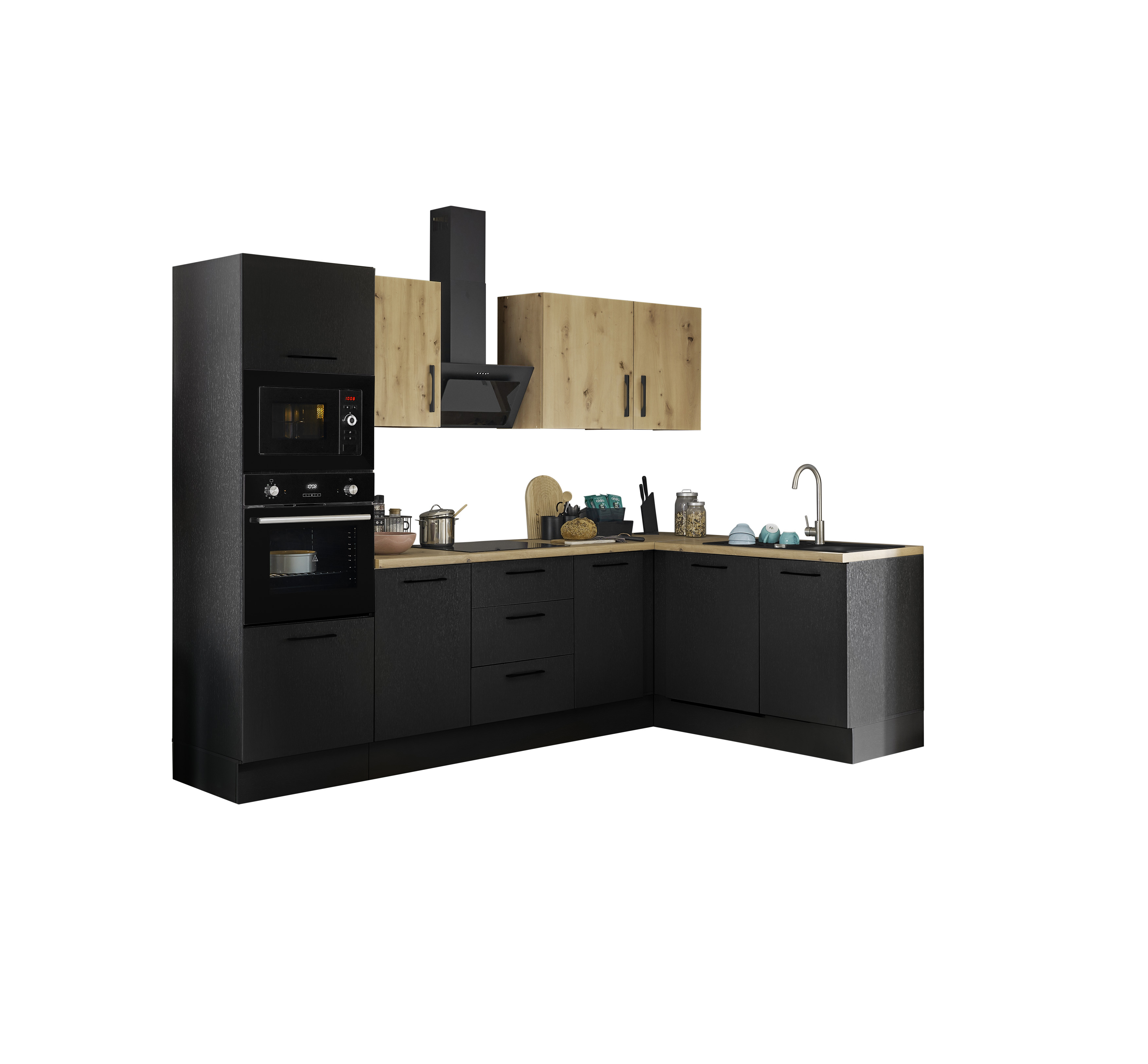 Bloc cuisine avec électroménager CORNWALL (cuisine d'angle-four-lave-vaisselle-micro-ondes) VI Bloc cuisine avec électroménager CORNWALL (cuisine d'angle-four-lave-vaisselle-micro-ondes) VI