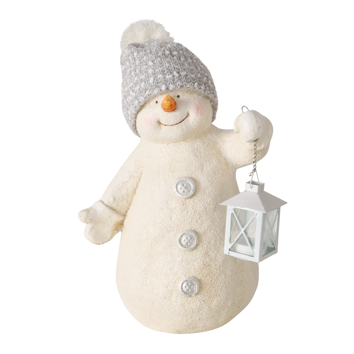 Figurine bonhomme de neige avec lanterne HARRO Figurine bonhomme de neige avec lanterne HARRO