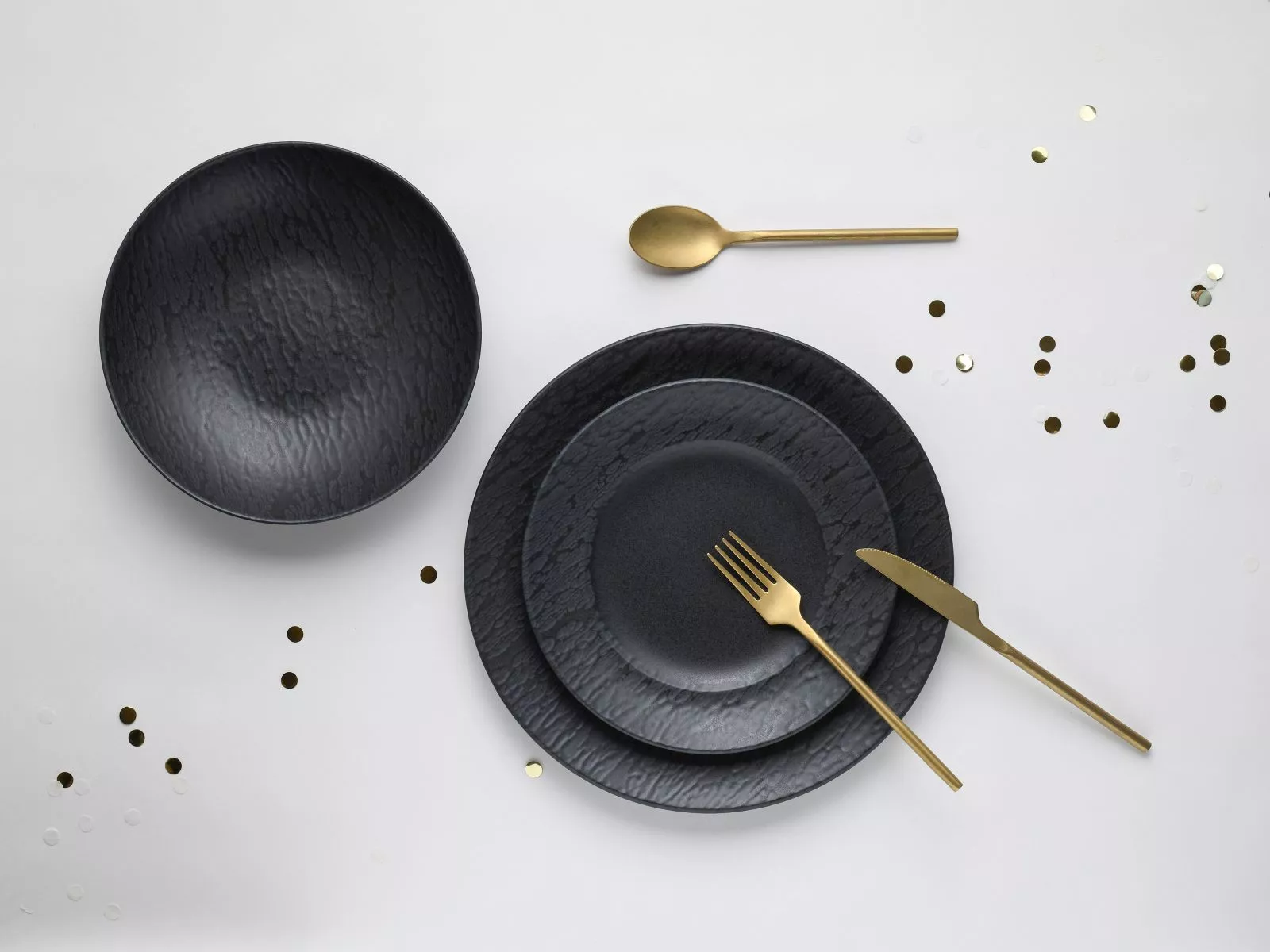 Service de table 12 pièces RONDO BLACK SCHIEFER