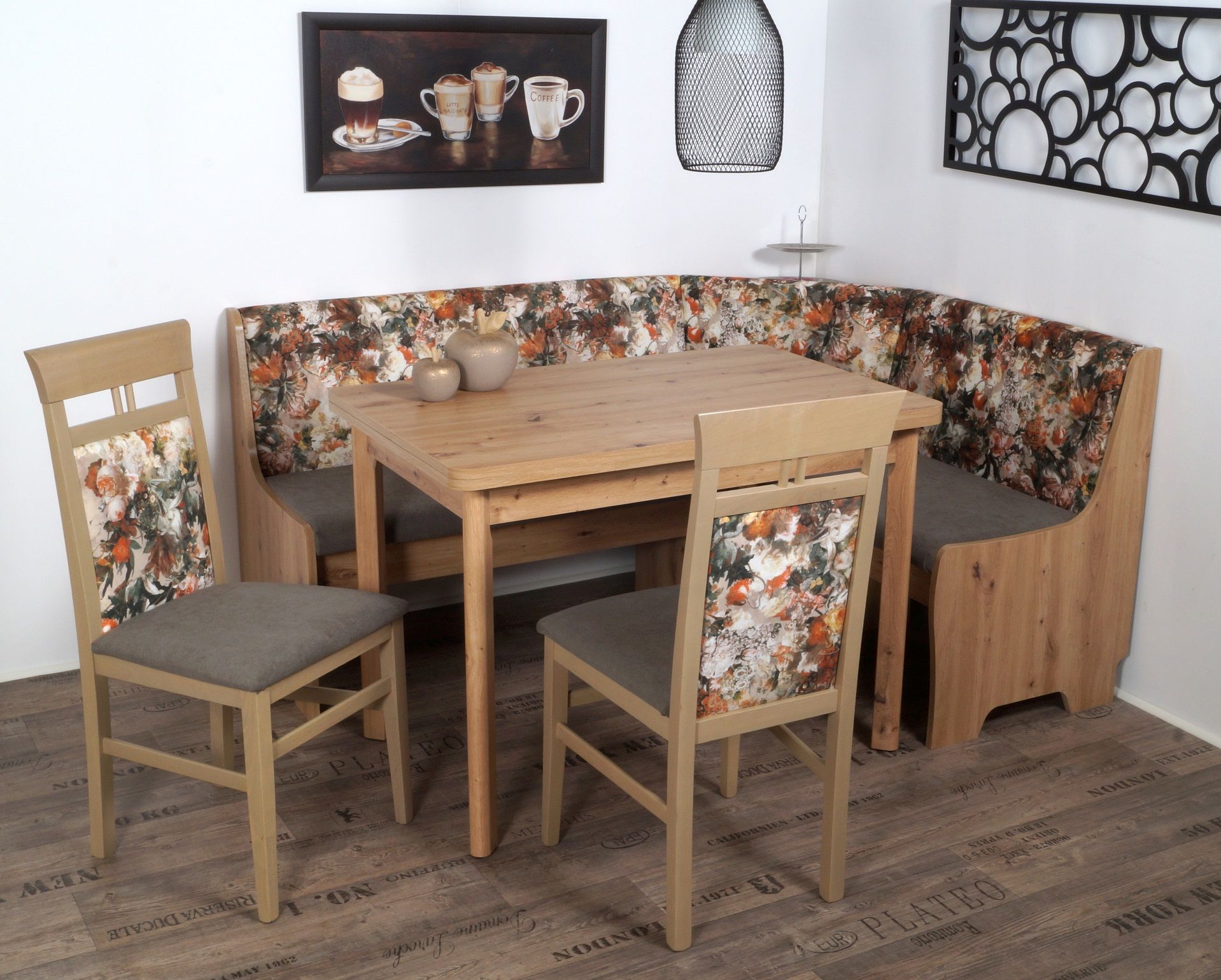 Coin repas avec banquette d'angle 4 éléments BREMEN FG