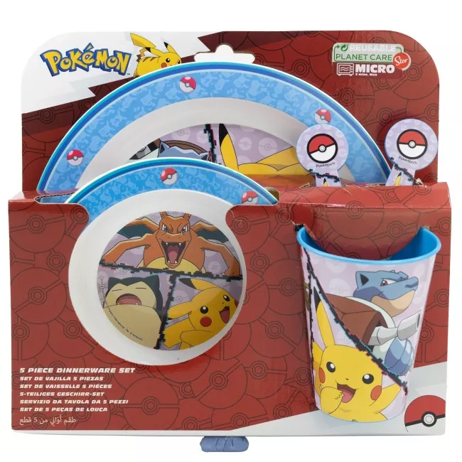 Vaisselle pour enfant 5 éléments Pokemon POKEMON