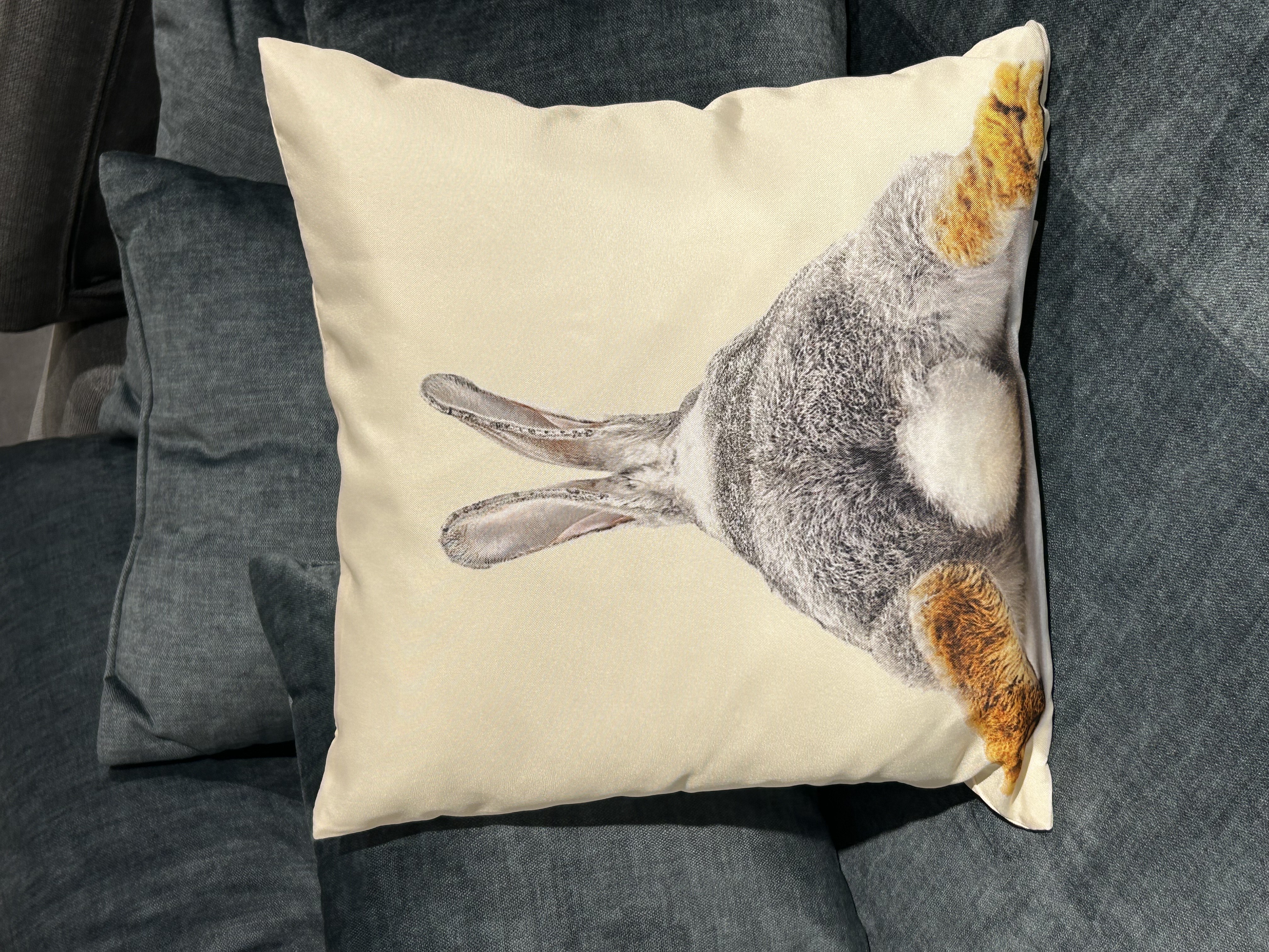 Coussin lapin de dos ROGER