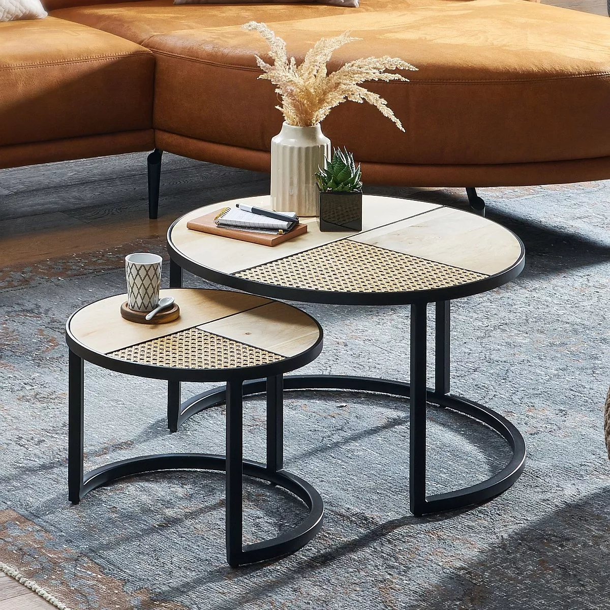 Lot de 2 tables gigognes LAMPANG