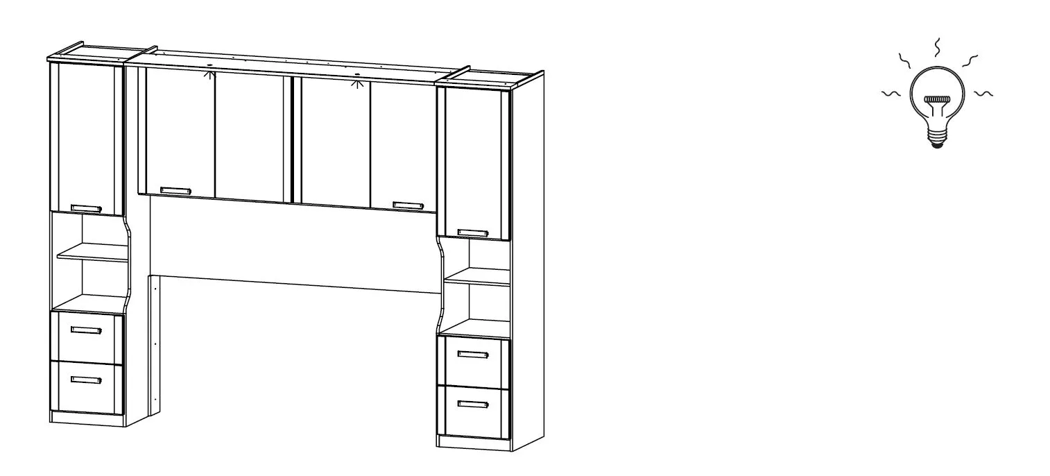 Armoire de lit LINDAU
