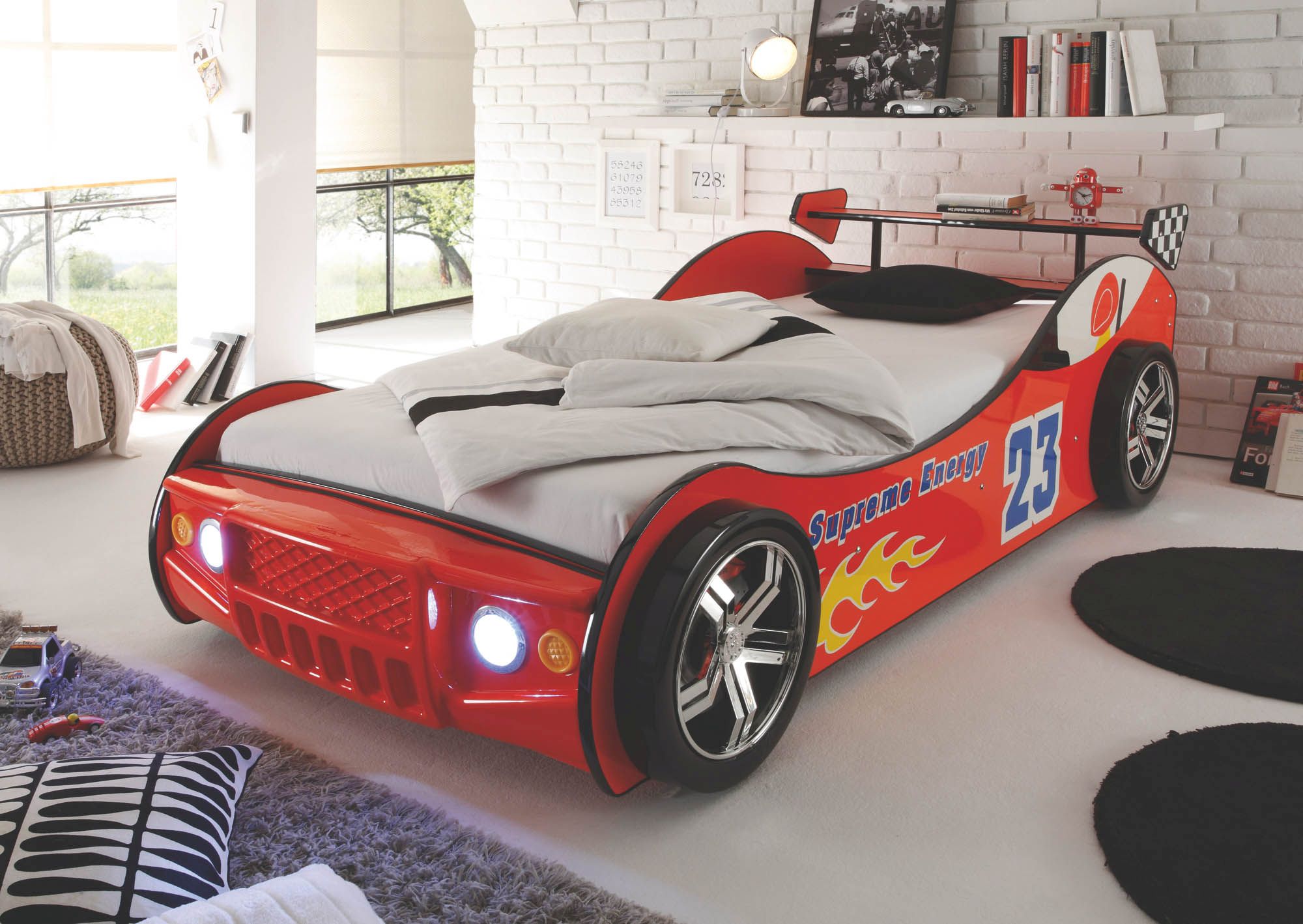 Lit voiture rouge design pour enfant