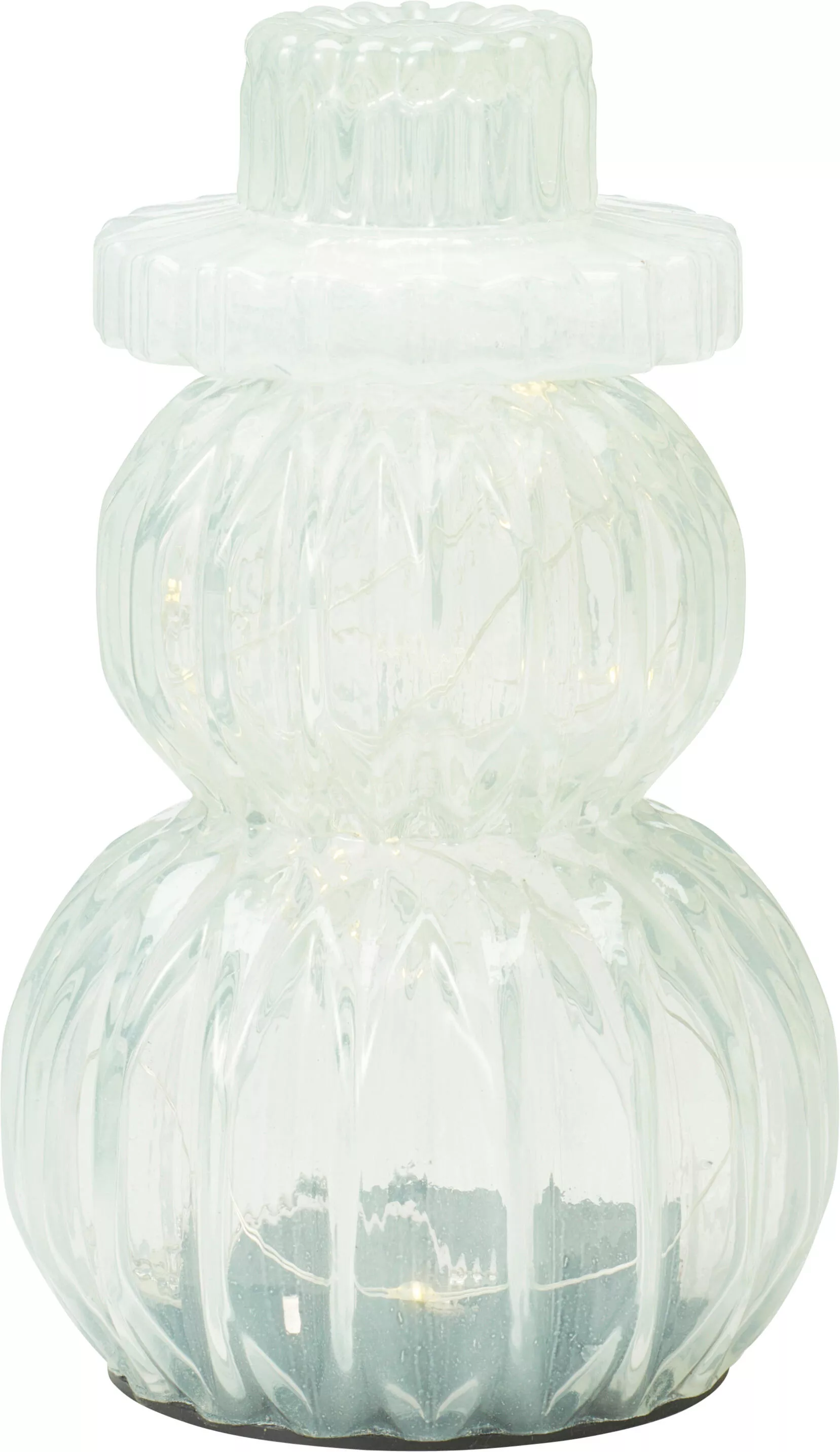 Bonhomme de neige LED en verre CHRISTMAS Bonhomme de neige LED en verre CHRISTMAS