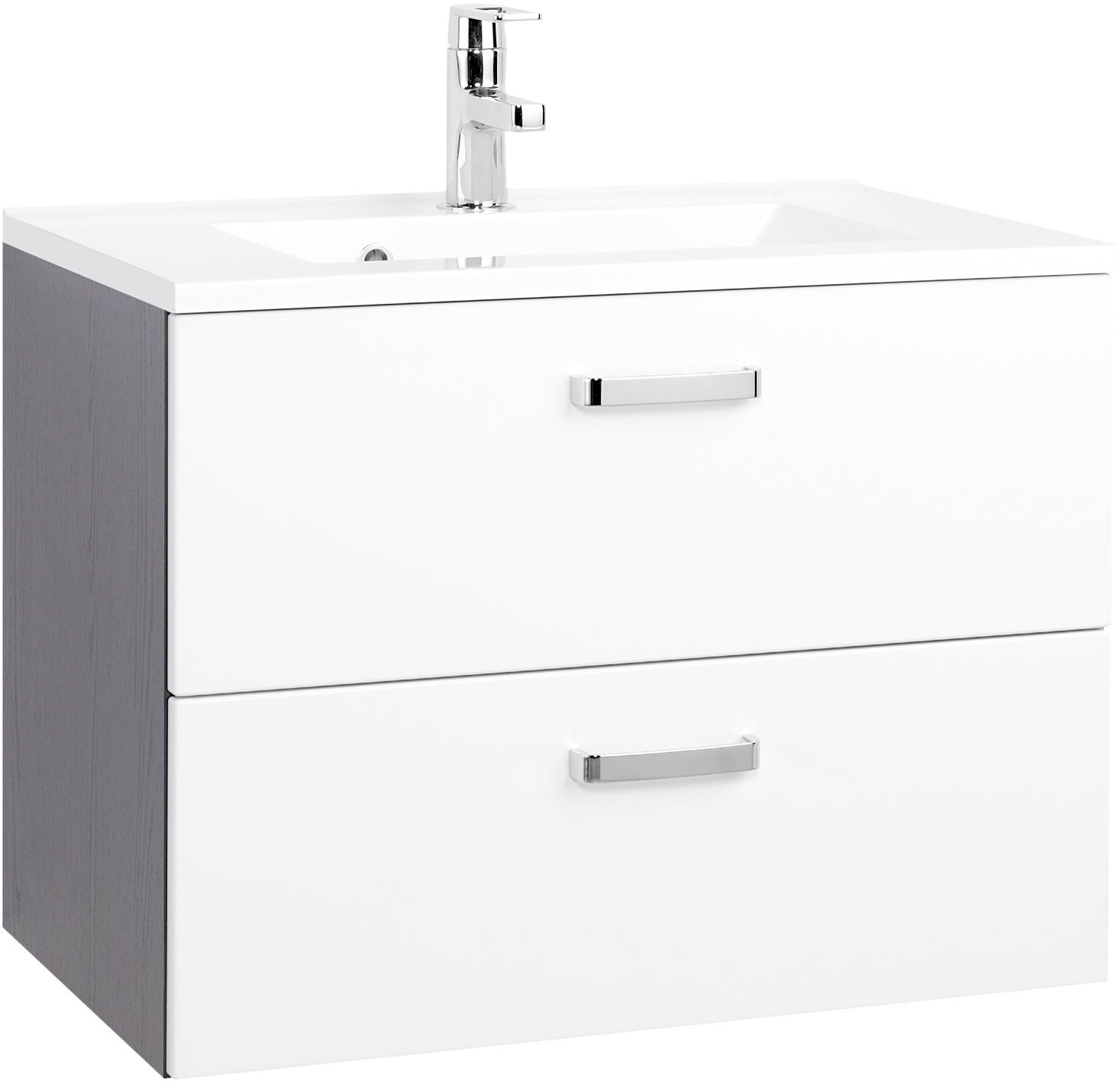 Meuble sous vasque 70 avec vasque en fonte minérale BOLOGNA Meuble sous vasque 70 avec vasque en fonte minérale BOLOGNA