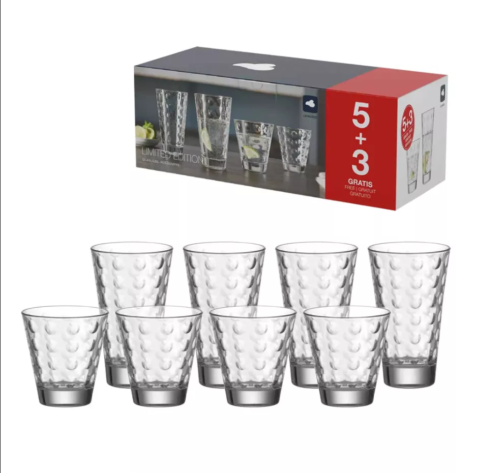 Lot de 8 verres Leonardo OPTIC