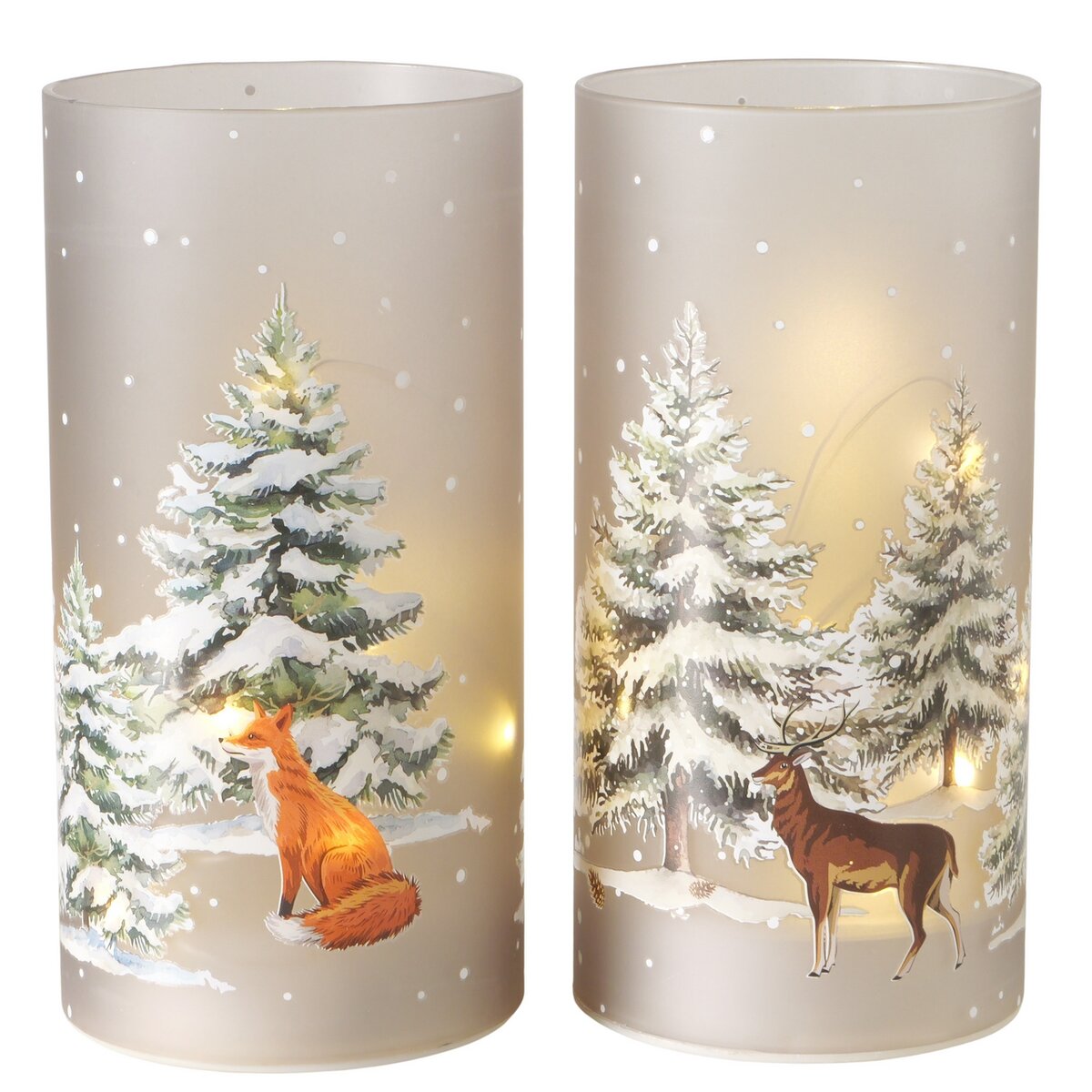 Windlicht Winterwald LED GLOWINA