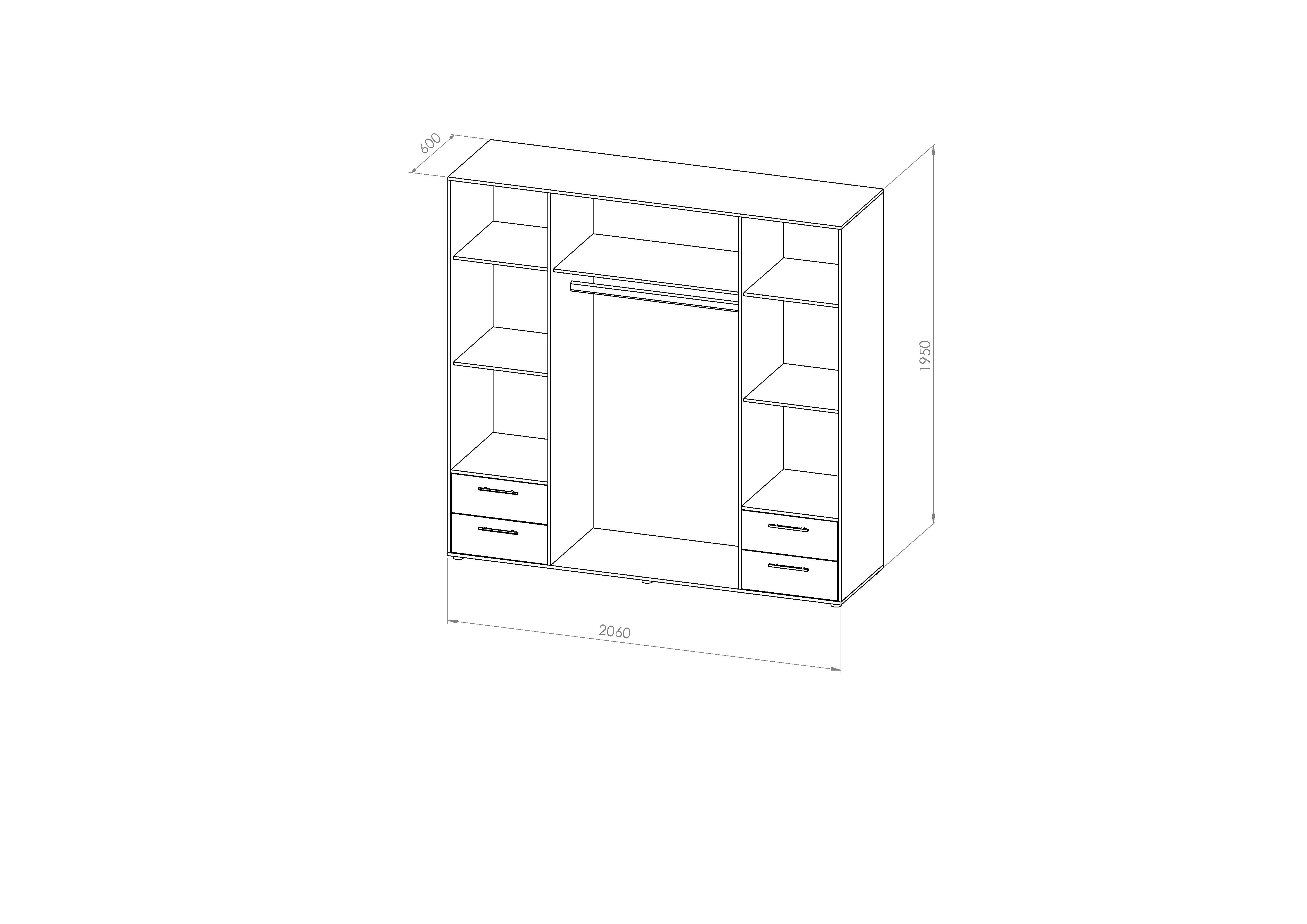 Armoire à vêtements VALENCIA