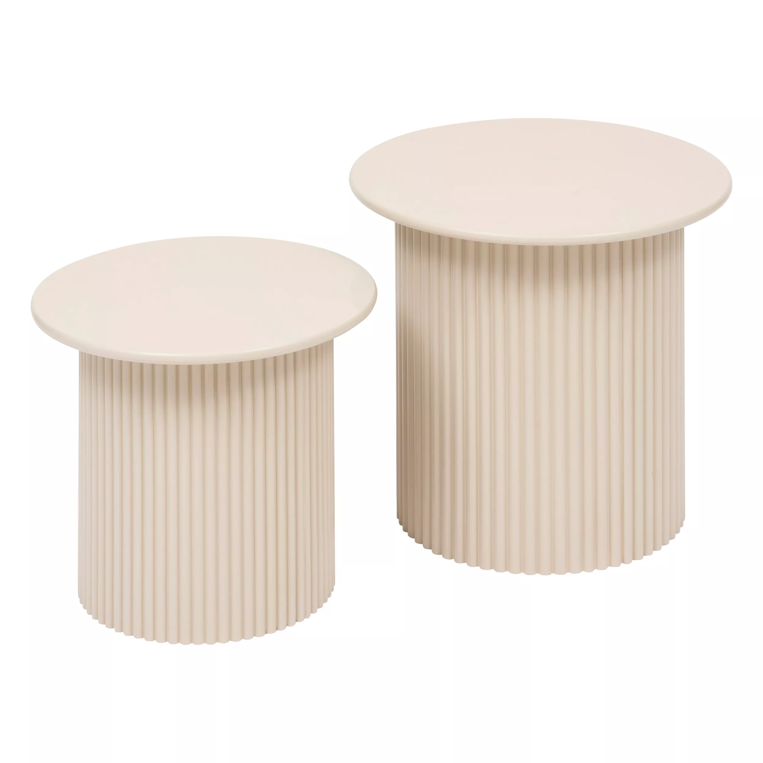 Lot de 2 tables d'appoint rondes EINO