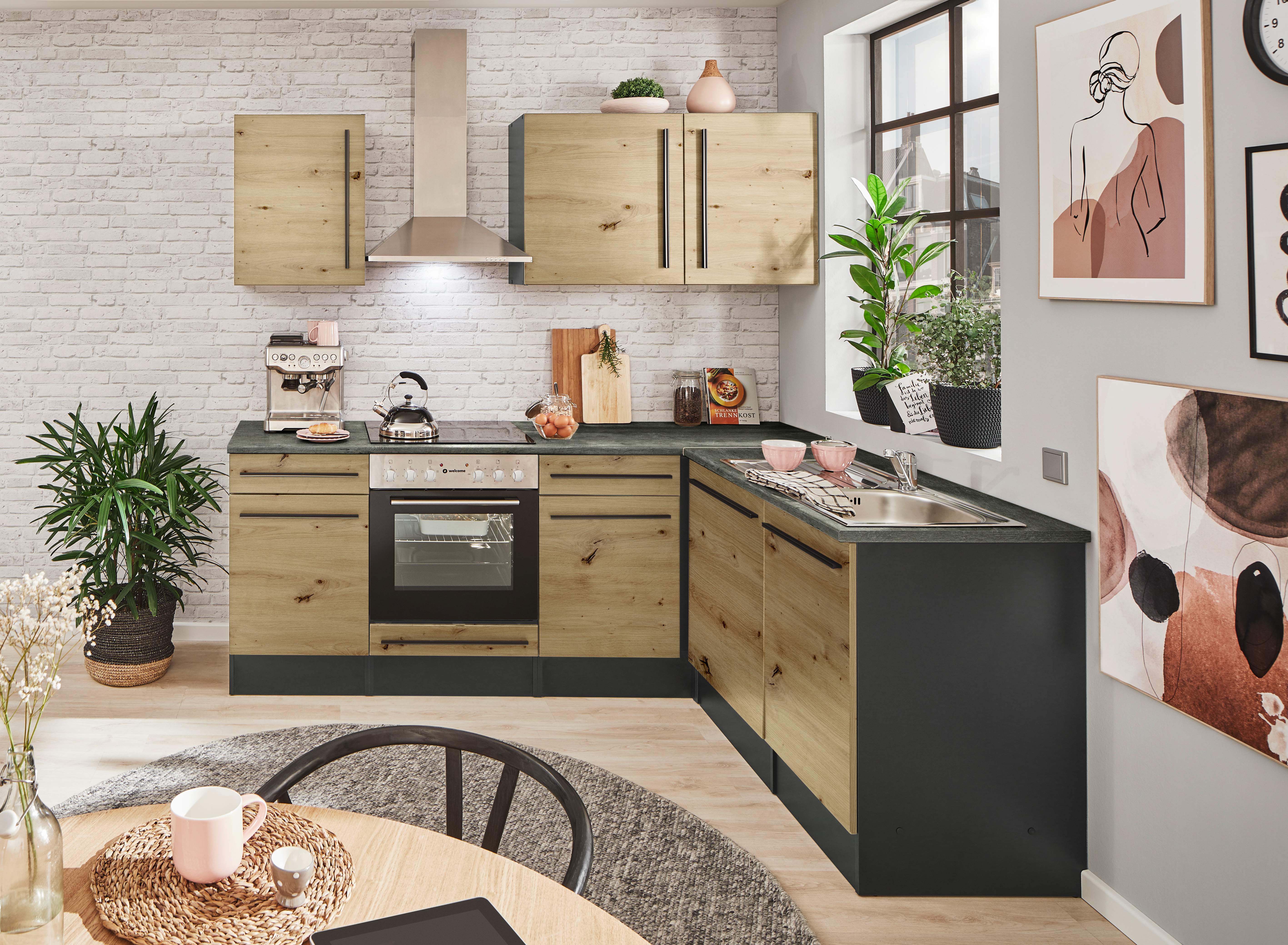 Bloc cuisine avec électroménager JAZZ 8 (cuisine d'angle) II