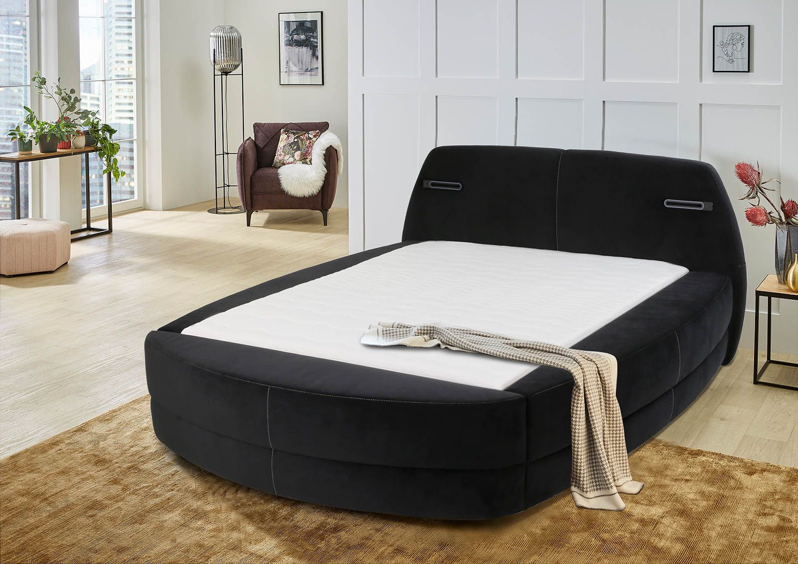 Lit boxspring CAMILLA