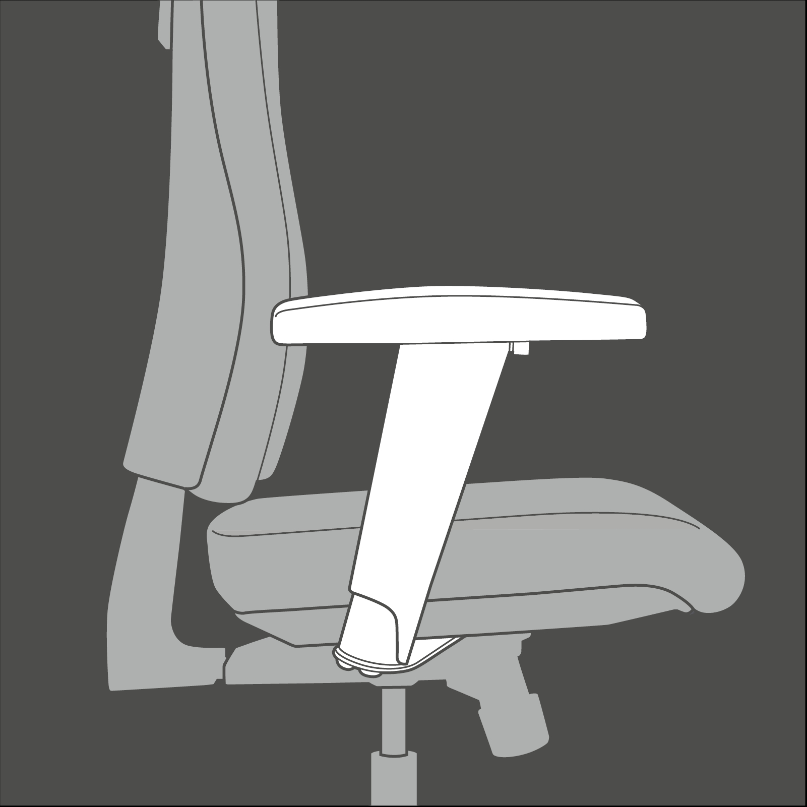 Chaise de bureau pivotante LINEA 80