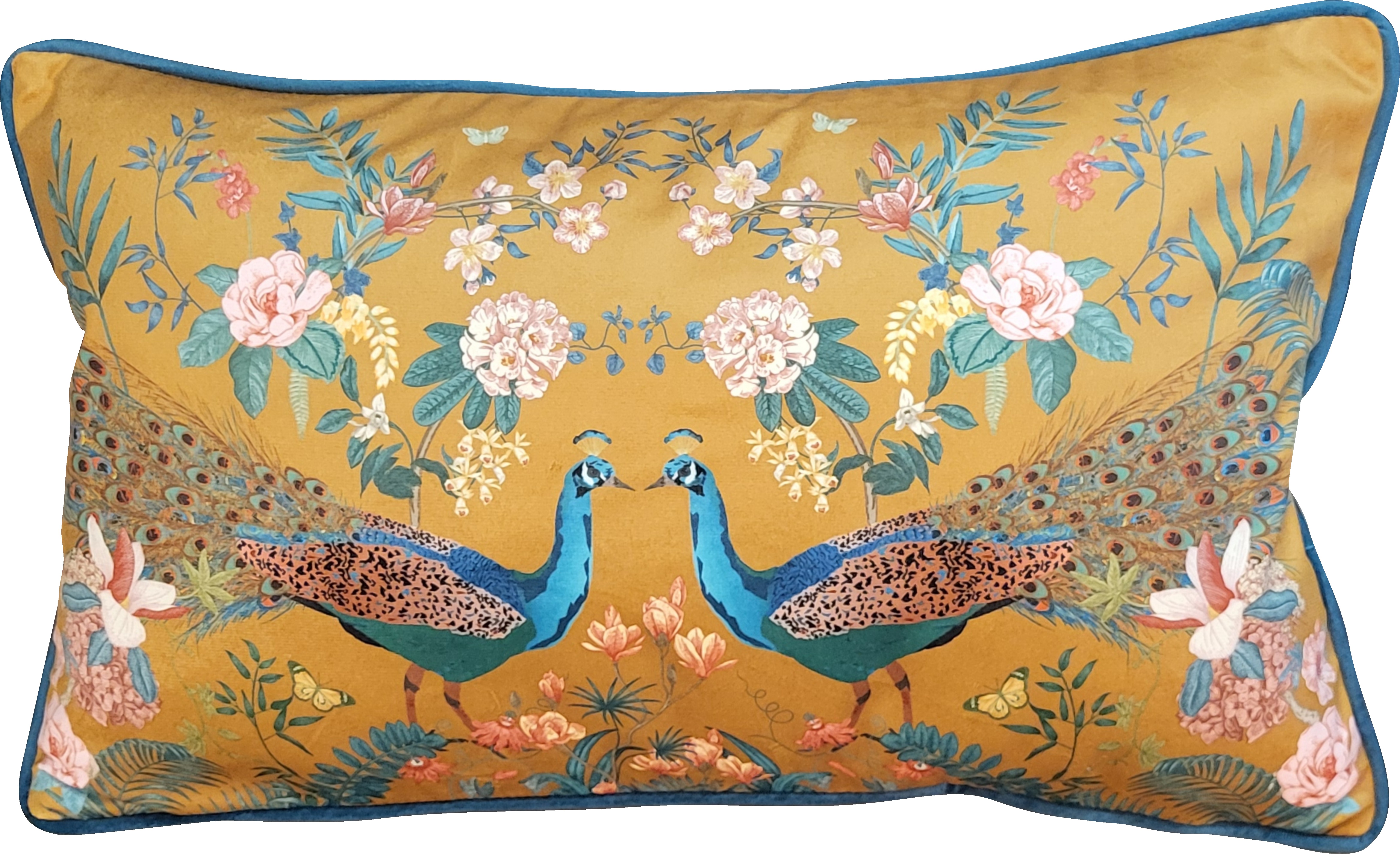 Housse de coussin paon EBBA