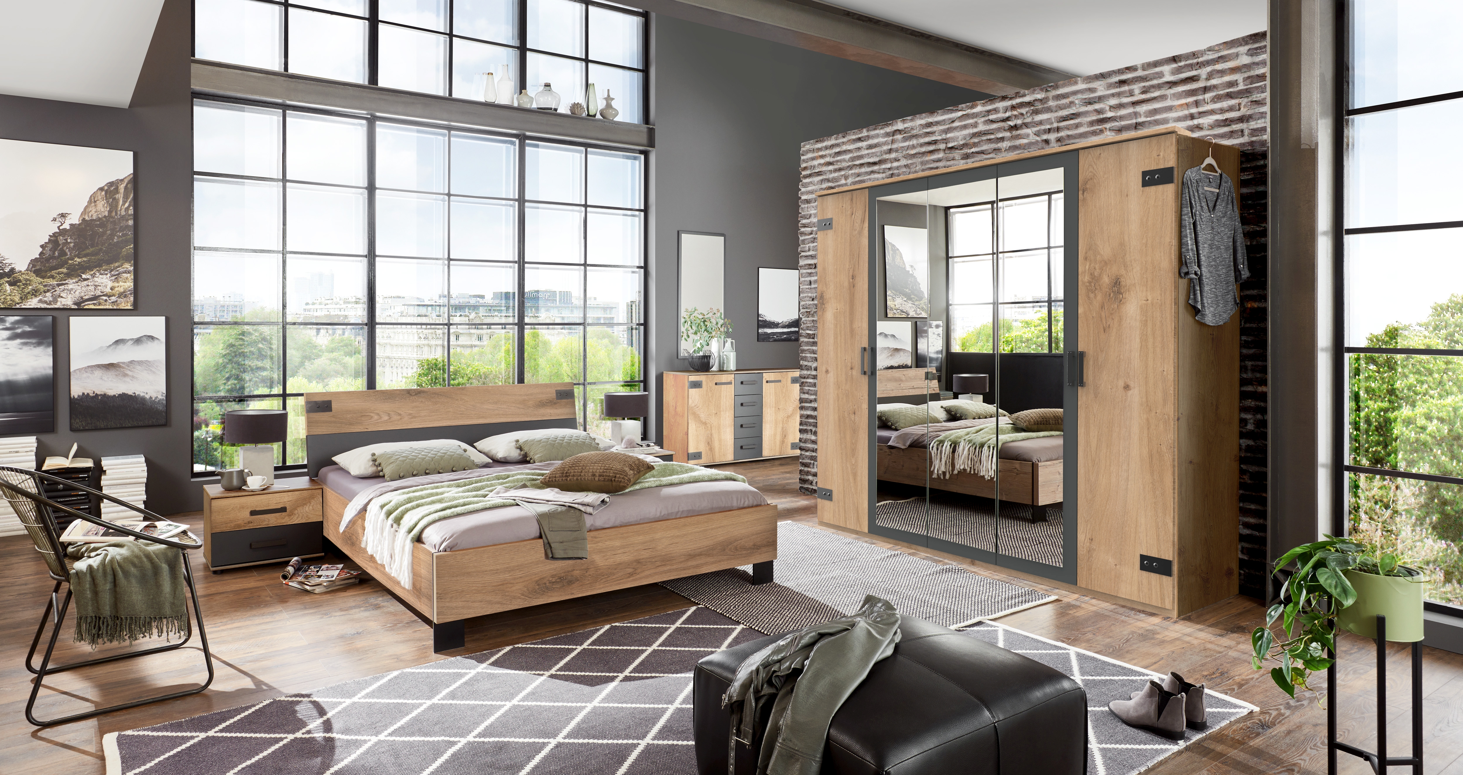 Chambre à coucher 4 éléments MALMÖ Chambre à coucher 4 éléments MALMÖ