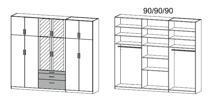 Armoire à portes battantes HILDESHEIM-EXTRA