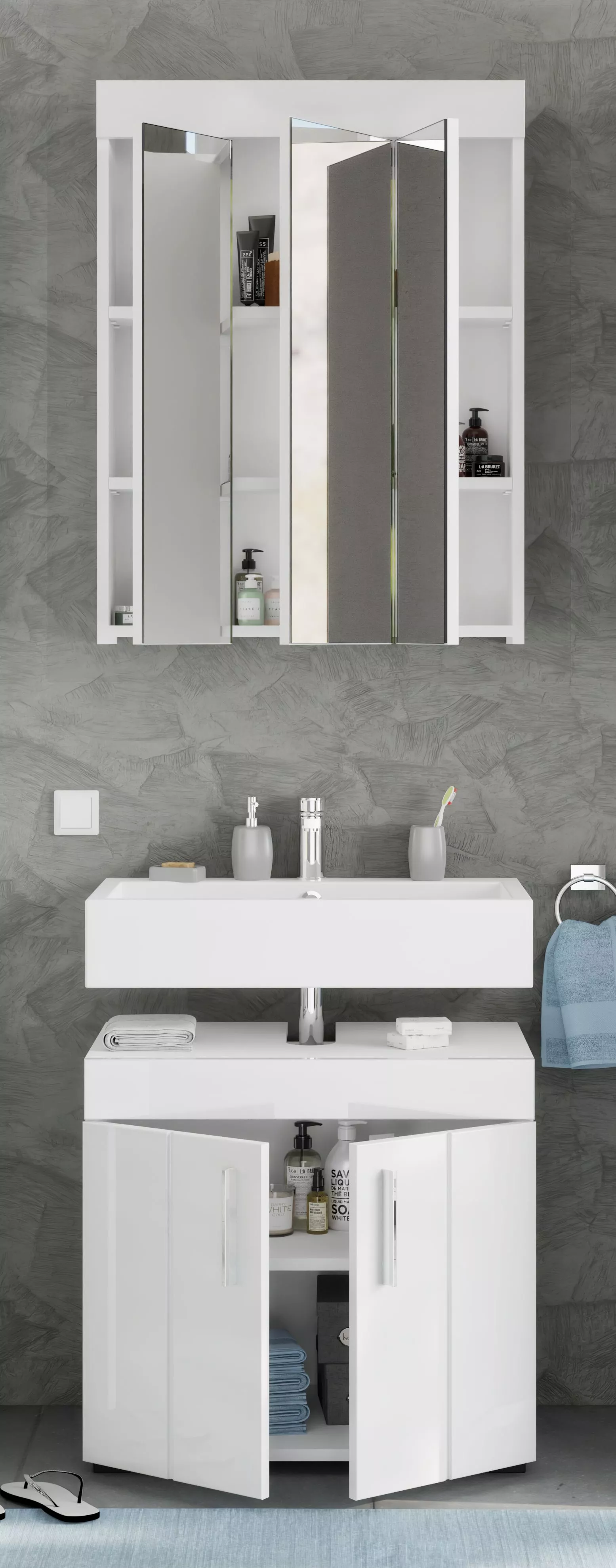 Salle de bains combinée 2 éléments SEKOTA