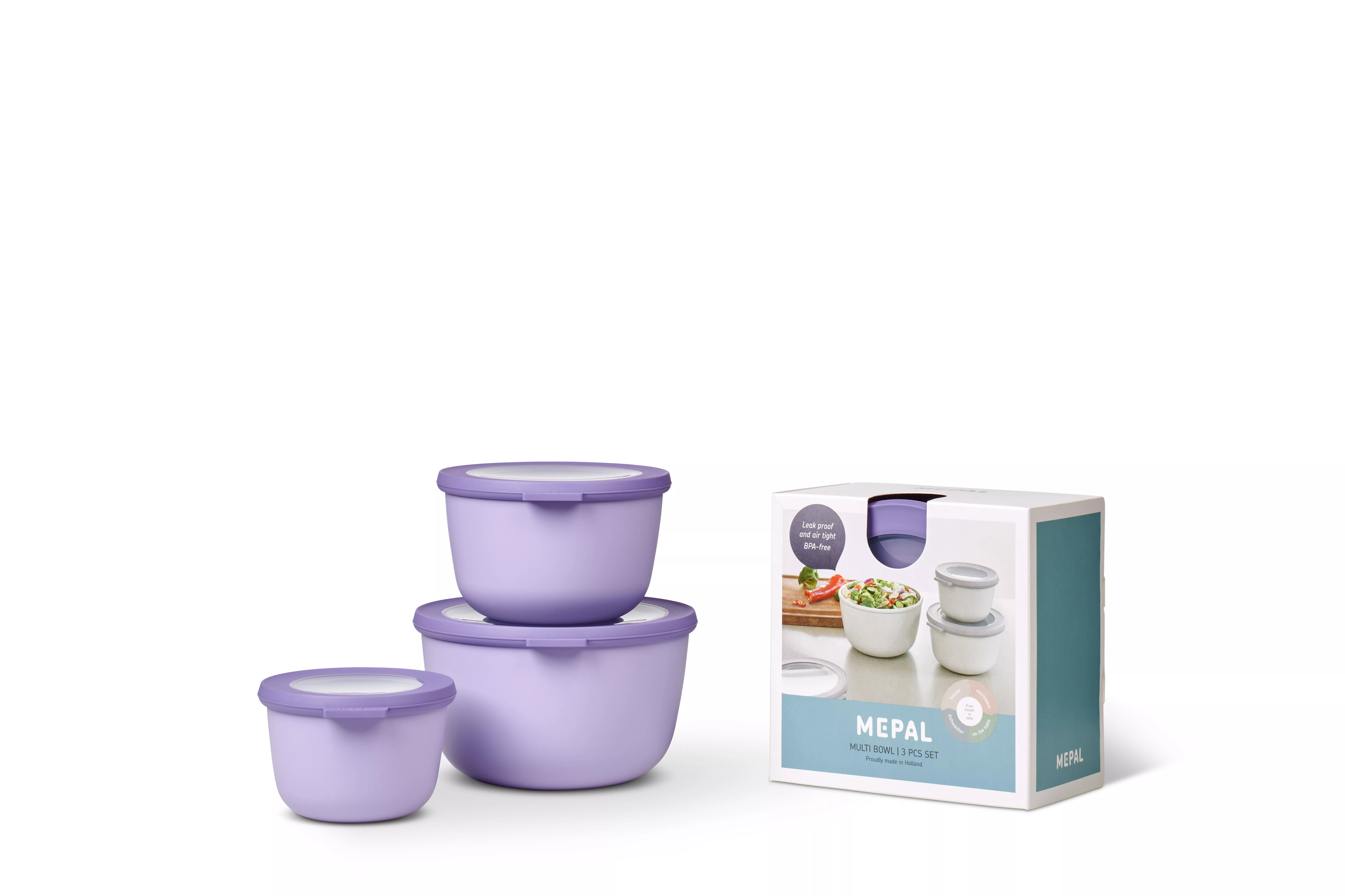 Lot de 3 boîtes alimentaires rondes CIRQULA