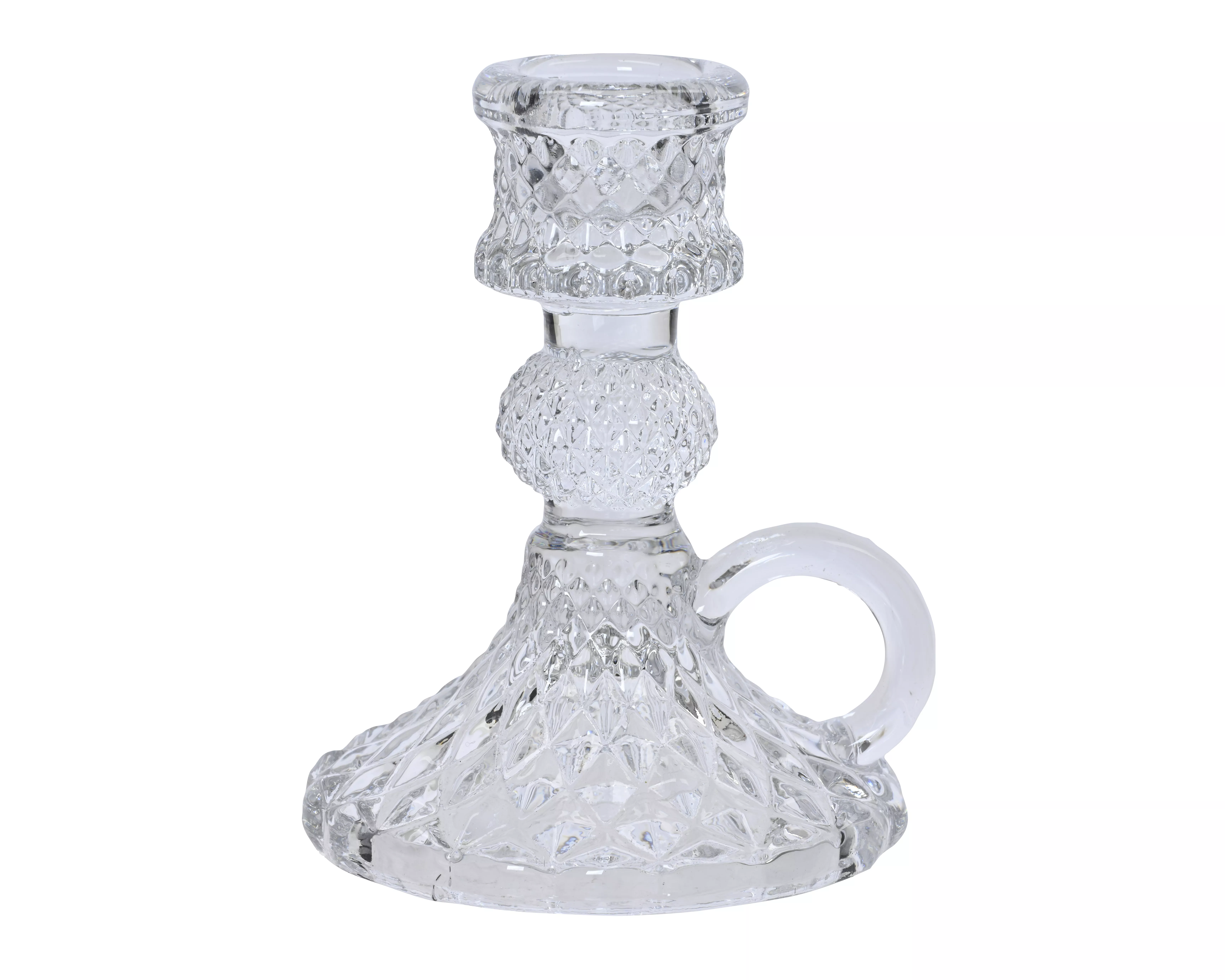 Bougeoir en verre pour chandelle GLAS