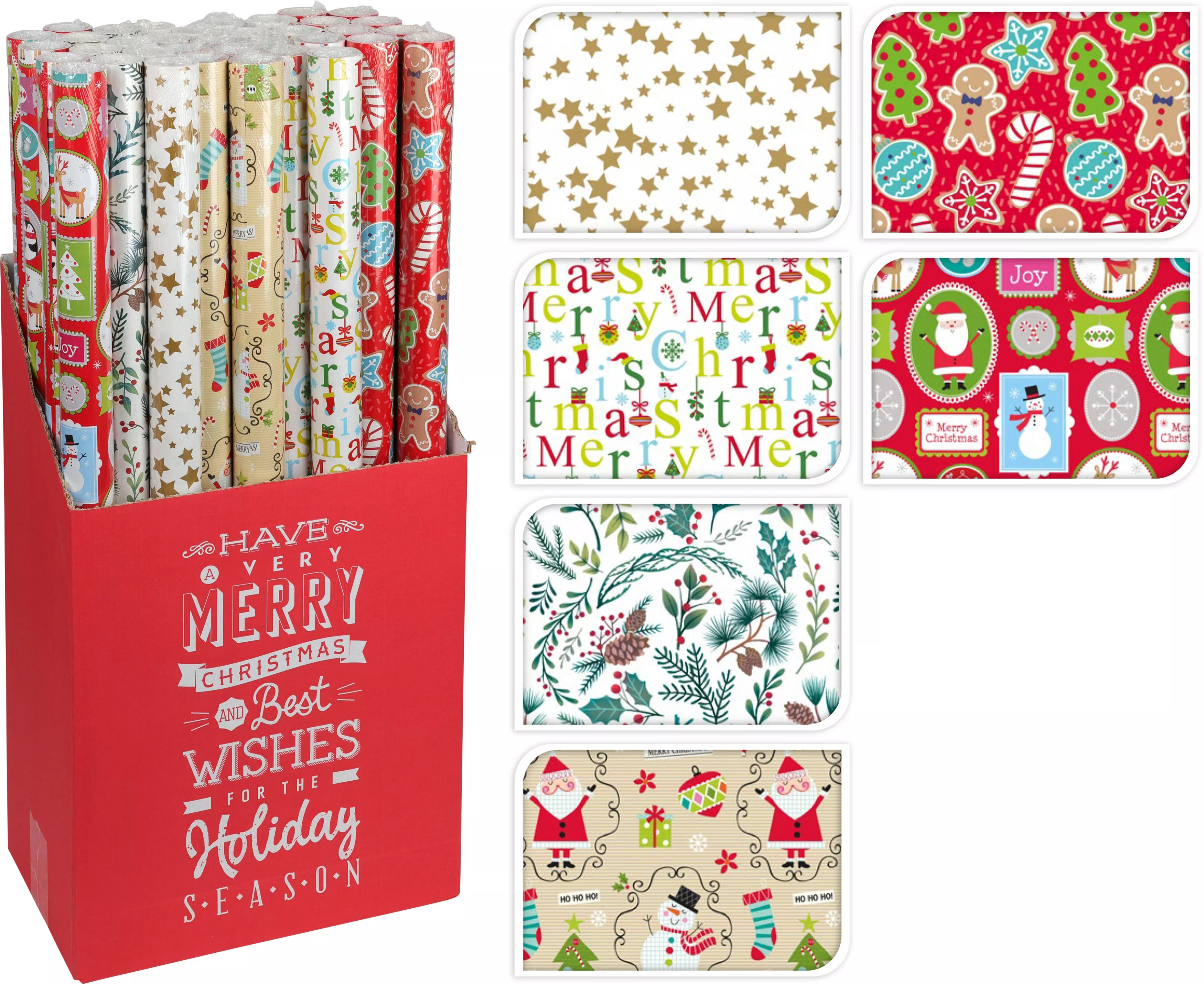 Rouleau de papier cadeau CHRISTMAS