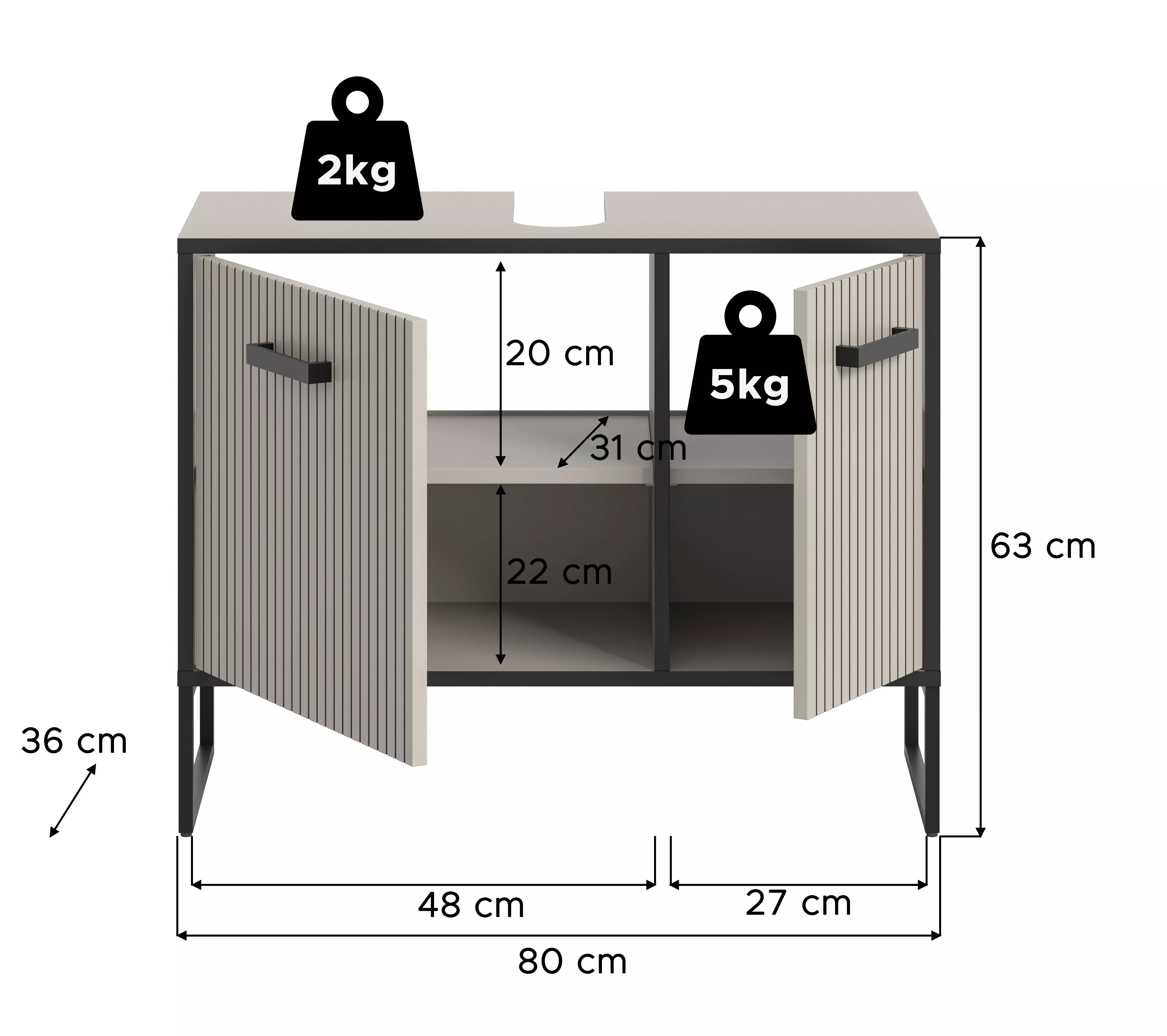 Waschbeckenunterschrank BAGNO