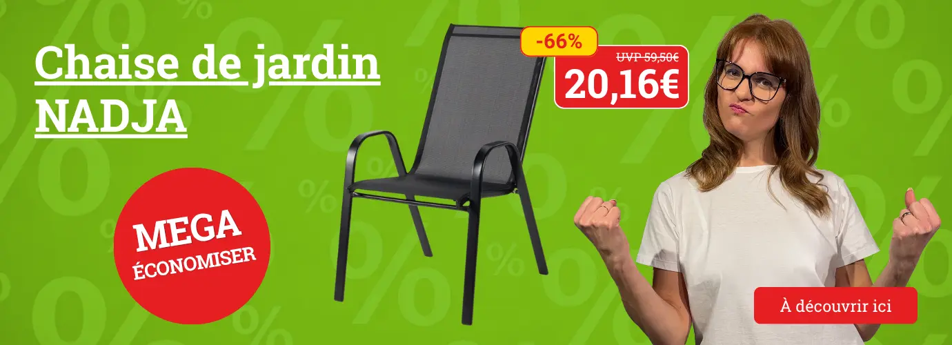 Faites des économies ÉNORMES ! Chaise de jardin NADJA