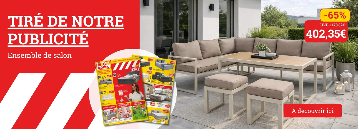 Extrait de notre publicité ! Salon de jardin RDF-9119010-40