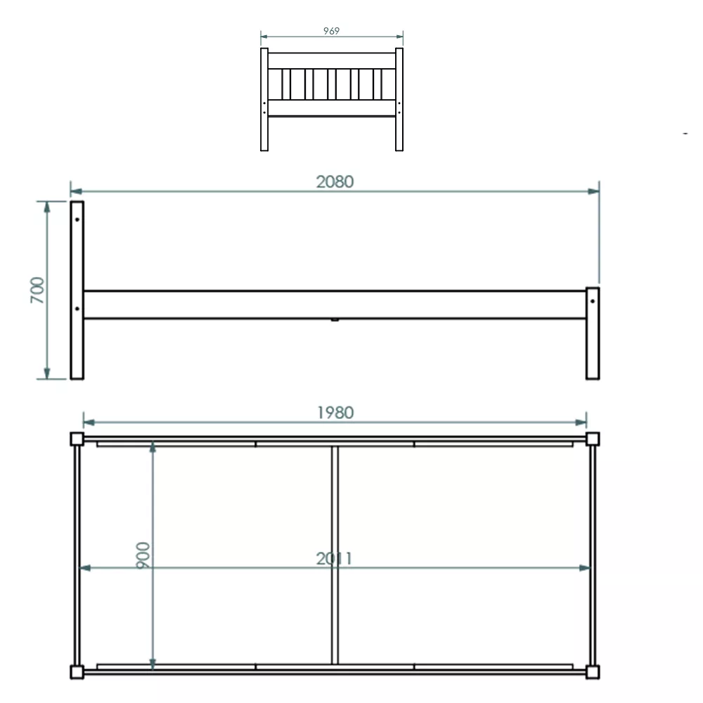 Lit 90 x 200 cm VILMAR Lit 90 x 200 cm VILMAR