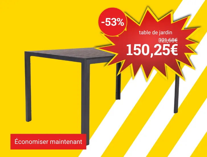 MEGA PRIX IMBATTABLE ! Table de jardin TAASTRUP