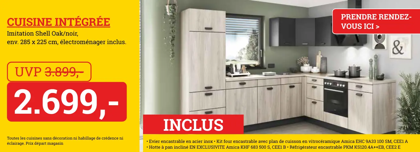 Des cuisines pour les économes avisés ! Prenez rendez-vous dès maintenant pour un entretien-conseil.