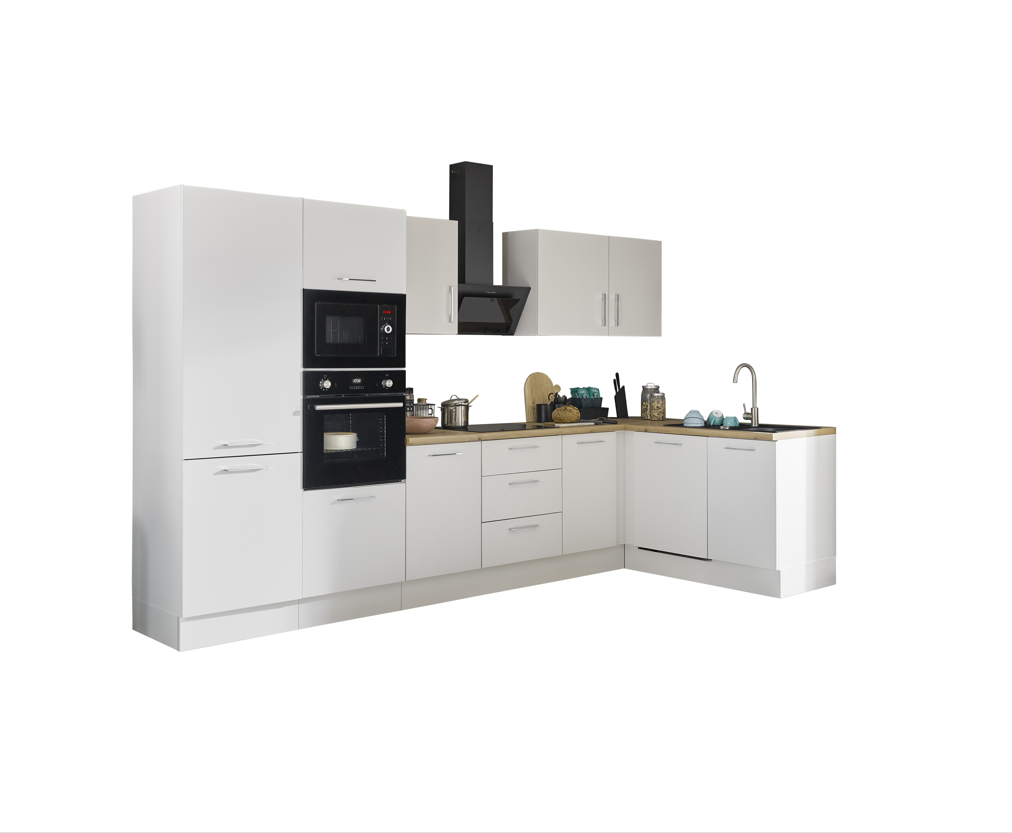 Bloc cuisine avec électroménager CORNWALL (cuisine d'angle-four-lave-vaisselle-réfrigérateur-micro-ondes) II Bloc cuisine avec électroménager CORNWALL (cuisine d'angle-four-lave-vaisselle-réfrigérateur-micro-ondes) II