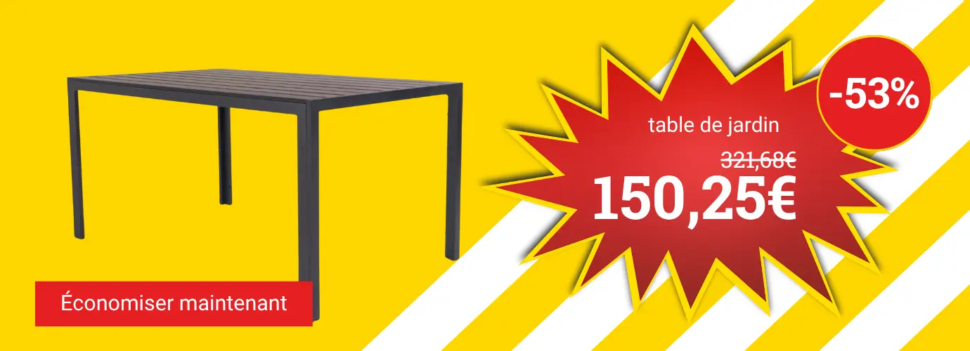 MEGA PRIX IMBATTABLE ! Table de jardin TAASTRUP