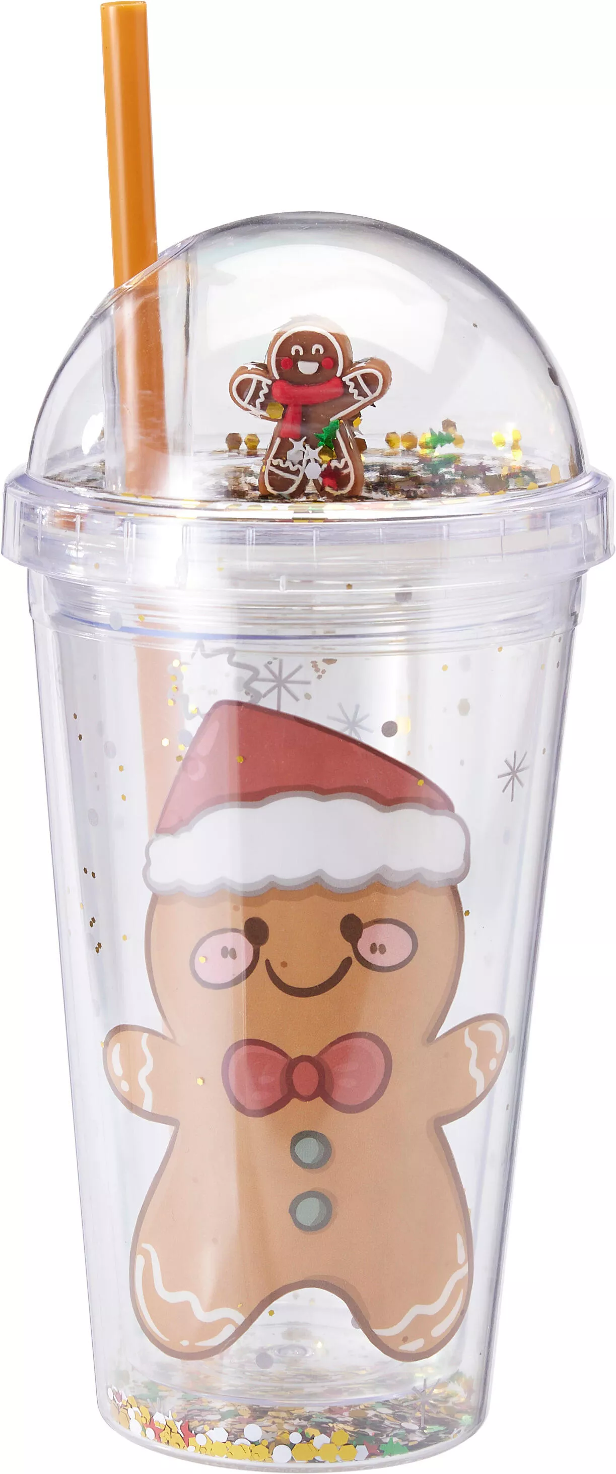 Gobelet avec figurine 3D et neige dans le couvercle CHRISTMAS