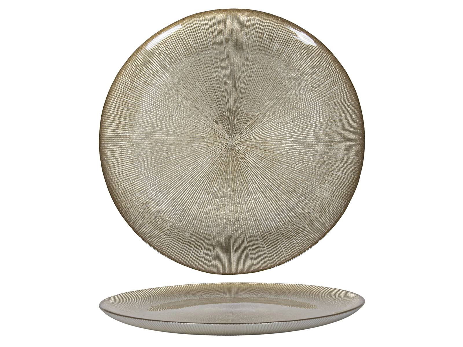 Assiette en verre ton doré LUXURY Assiette en verre ton doré LUXURY