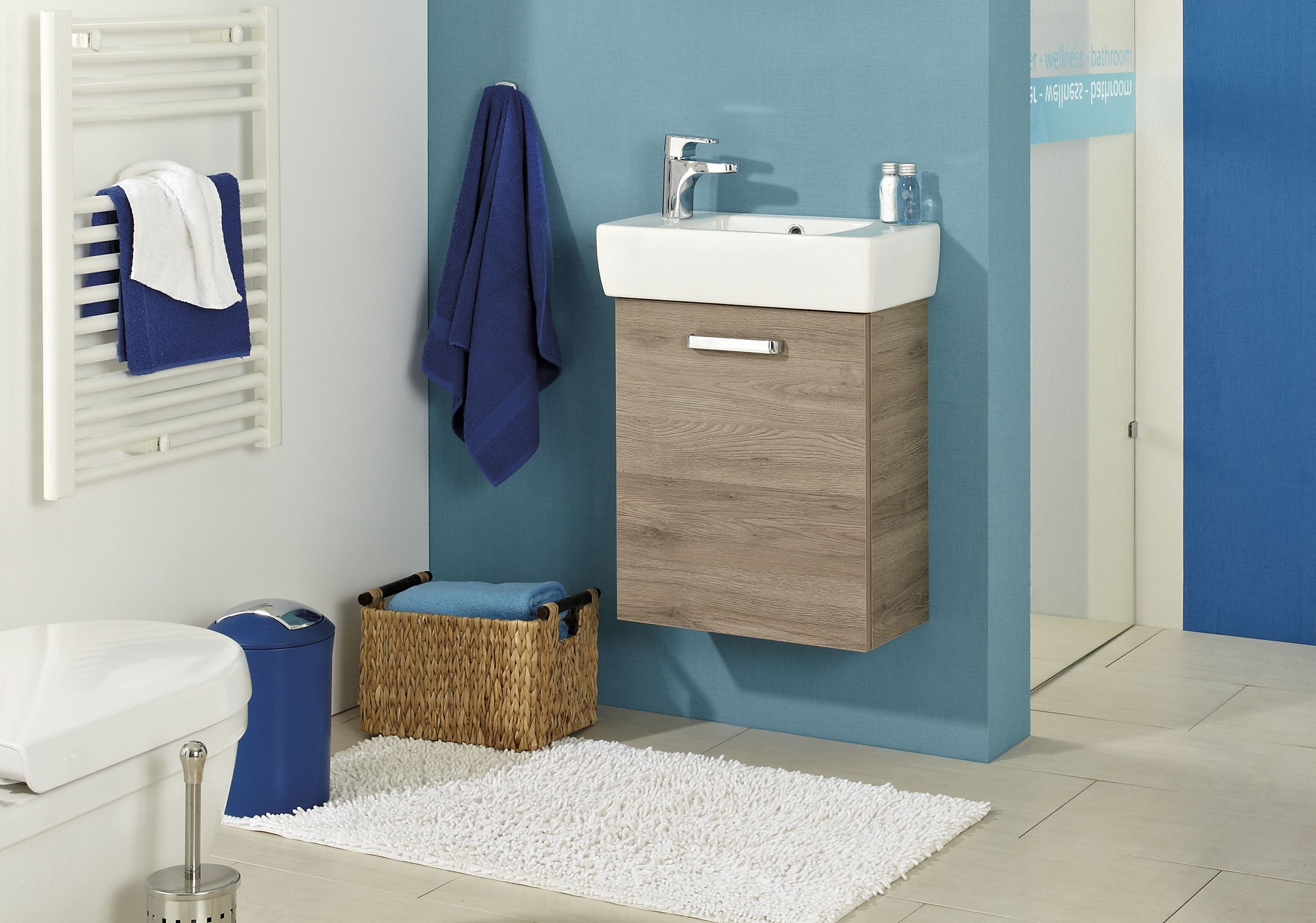 Meuble sous vasque avec plan vasque en céramique OFFENBACH Meuble sous vasque avec plan vasque en céramique OFFENBACH