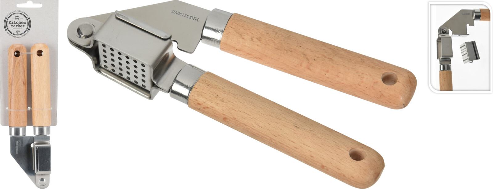 Presse-ail avec poignée en bois KITCHEN MARKET Presse-ail avec poignée en bois KITCHEN MARKET