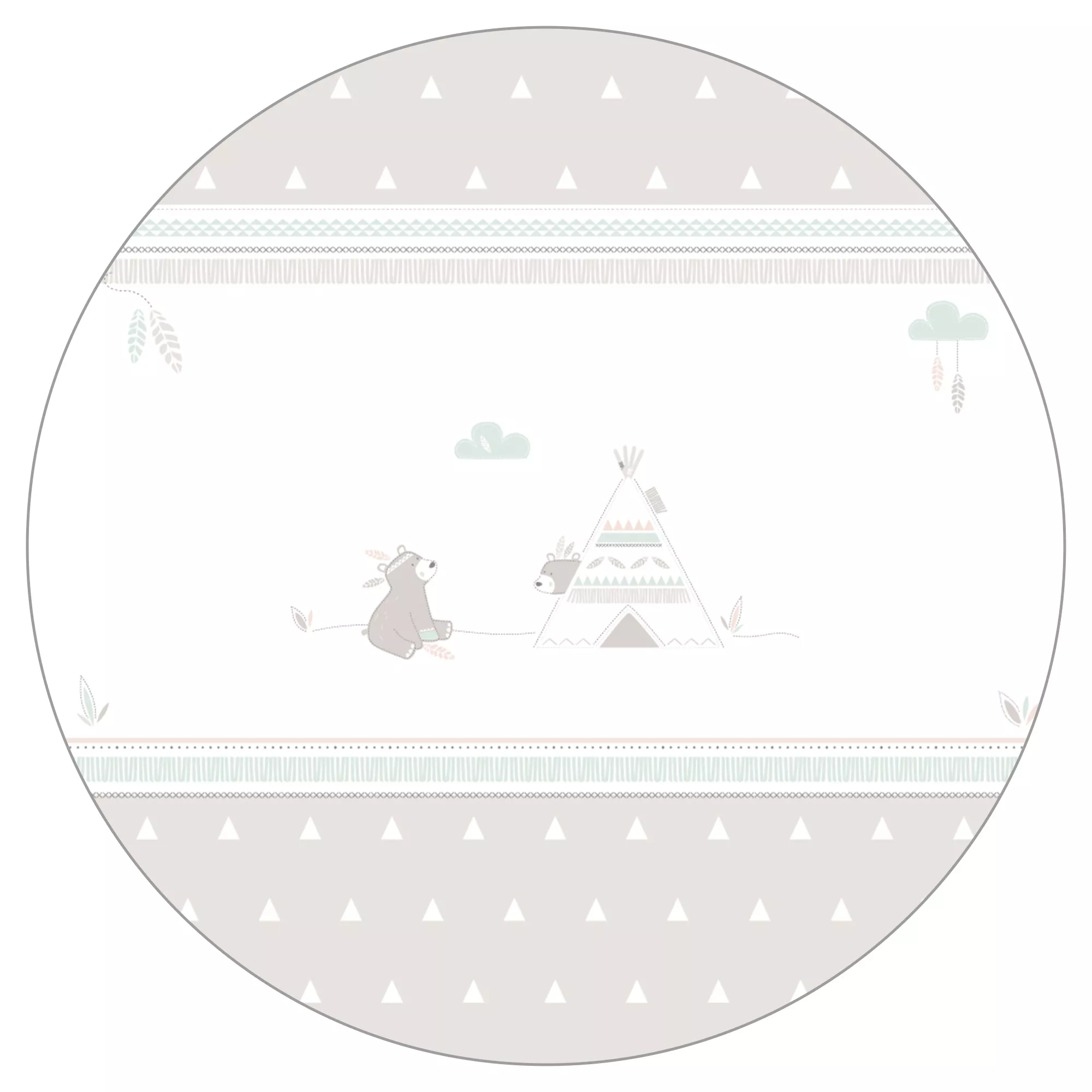 Parc pour bébé hexagonal ton blanc