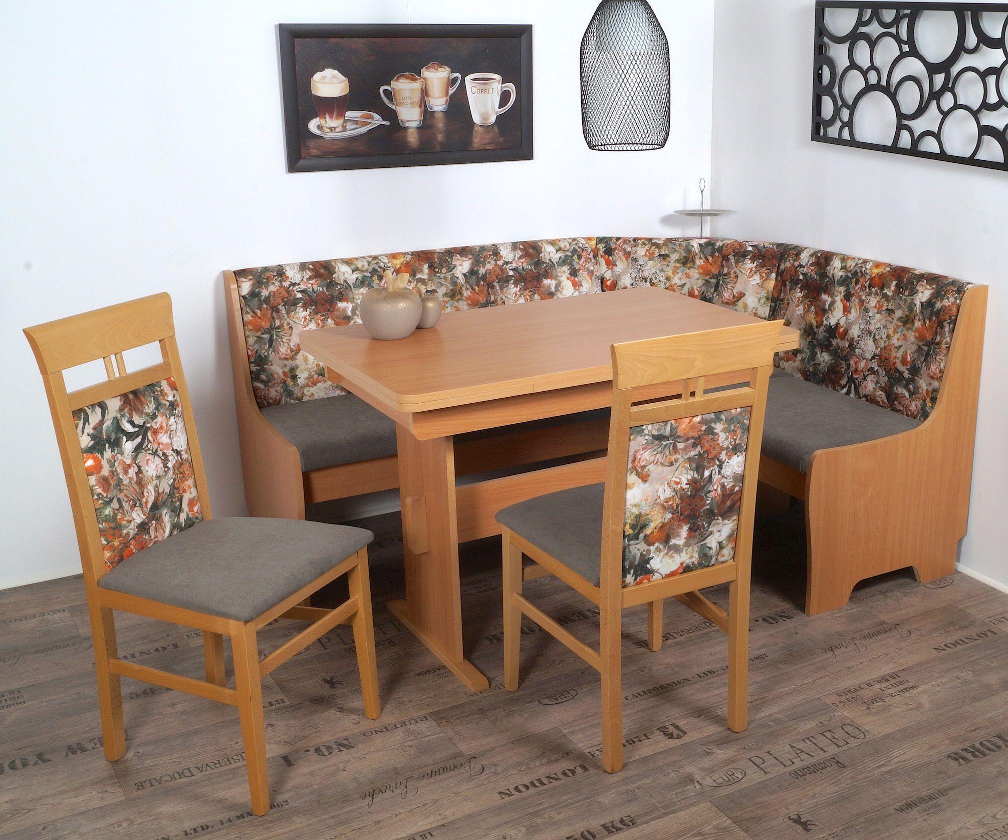 Coin repas avec banquette d'angle 4 éléments BREMEN FG