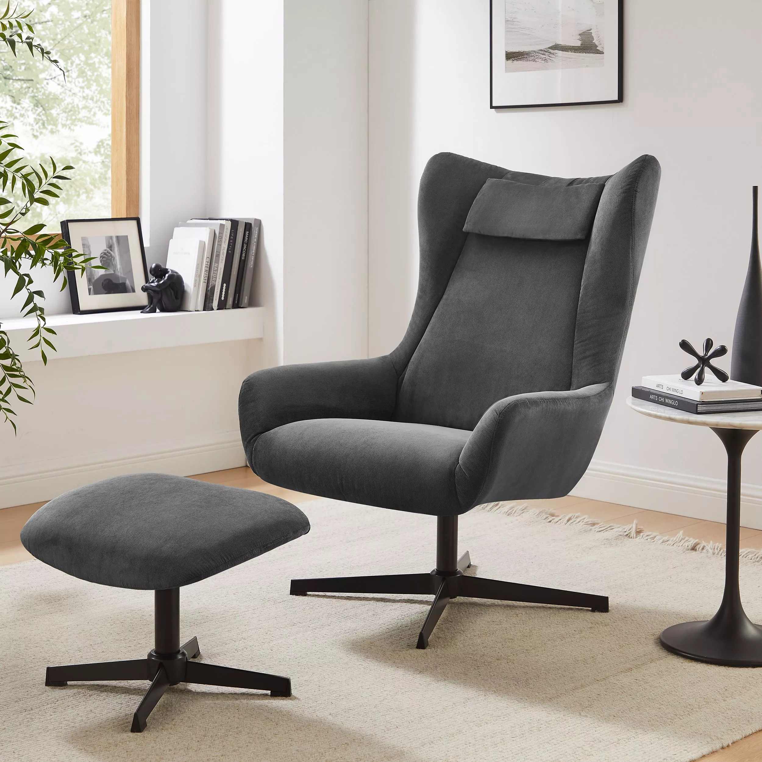Fauteuil avec repose-pied 367841