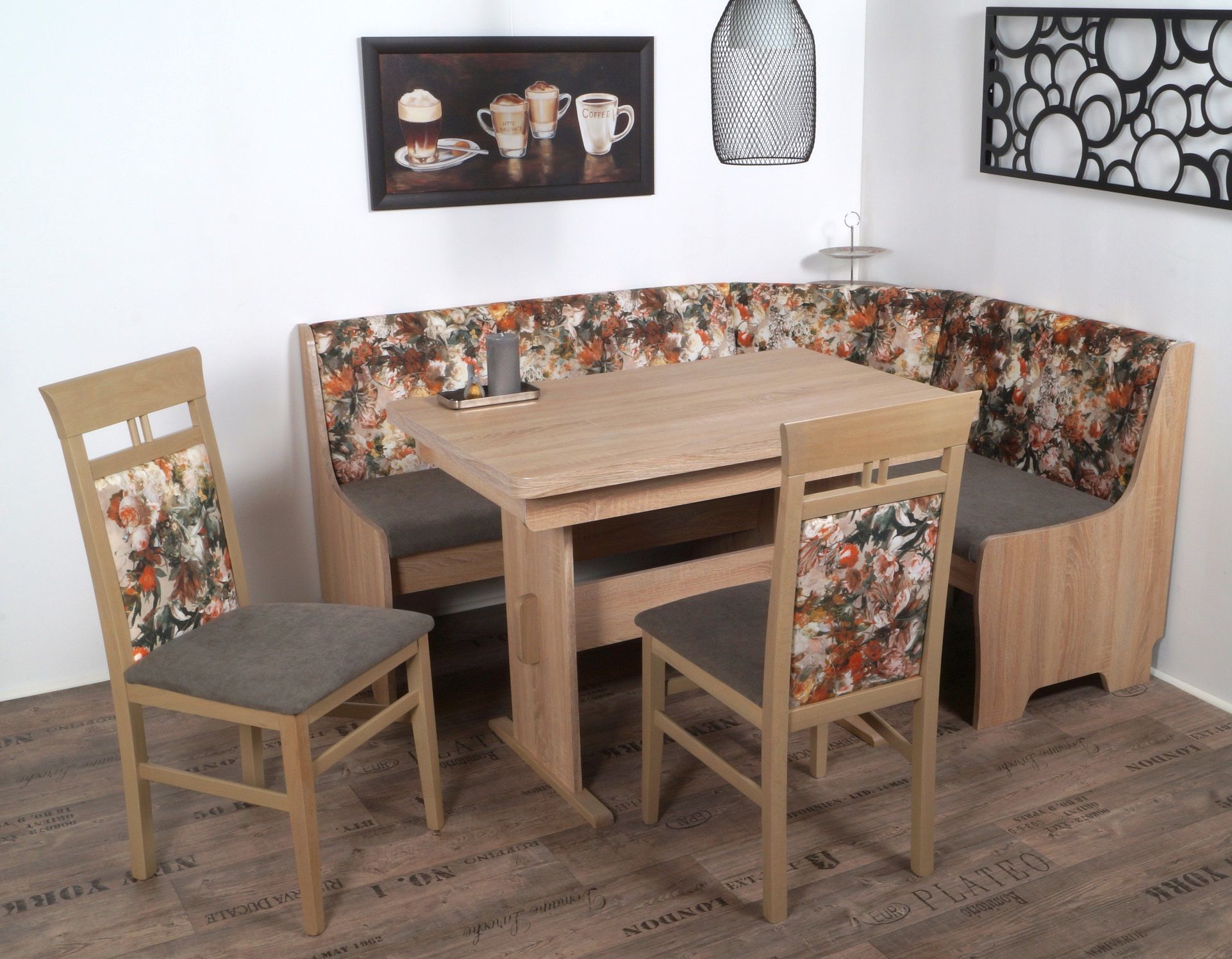 Coin repas avec banquette d'angle 4 éléments BREMEN FG