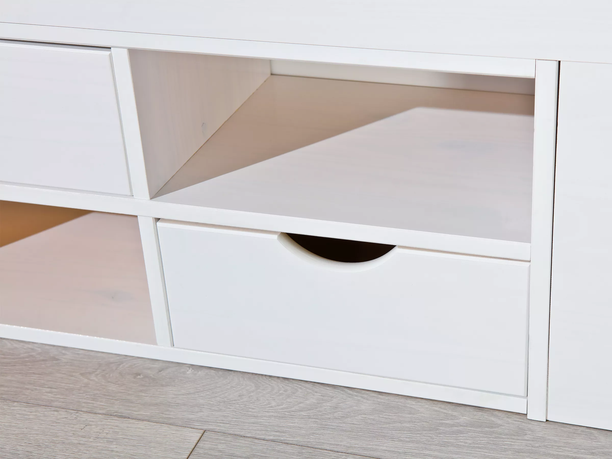 Lit avec chevet escamotable et rangements TILL Lit avec chevet escamotable et rangements TILL
