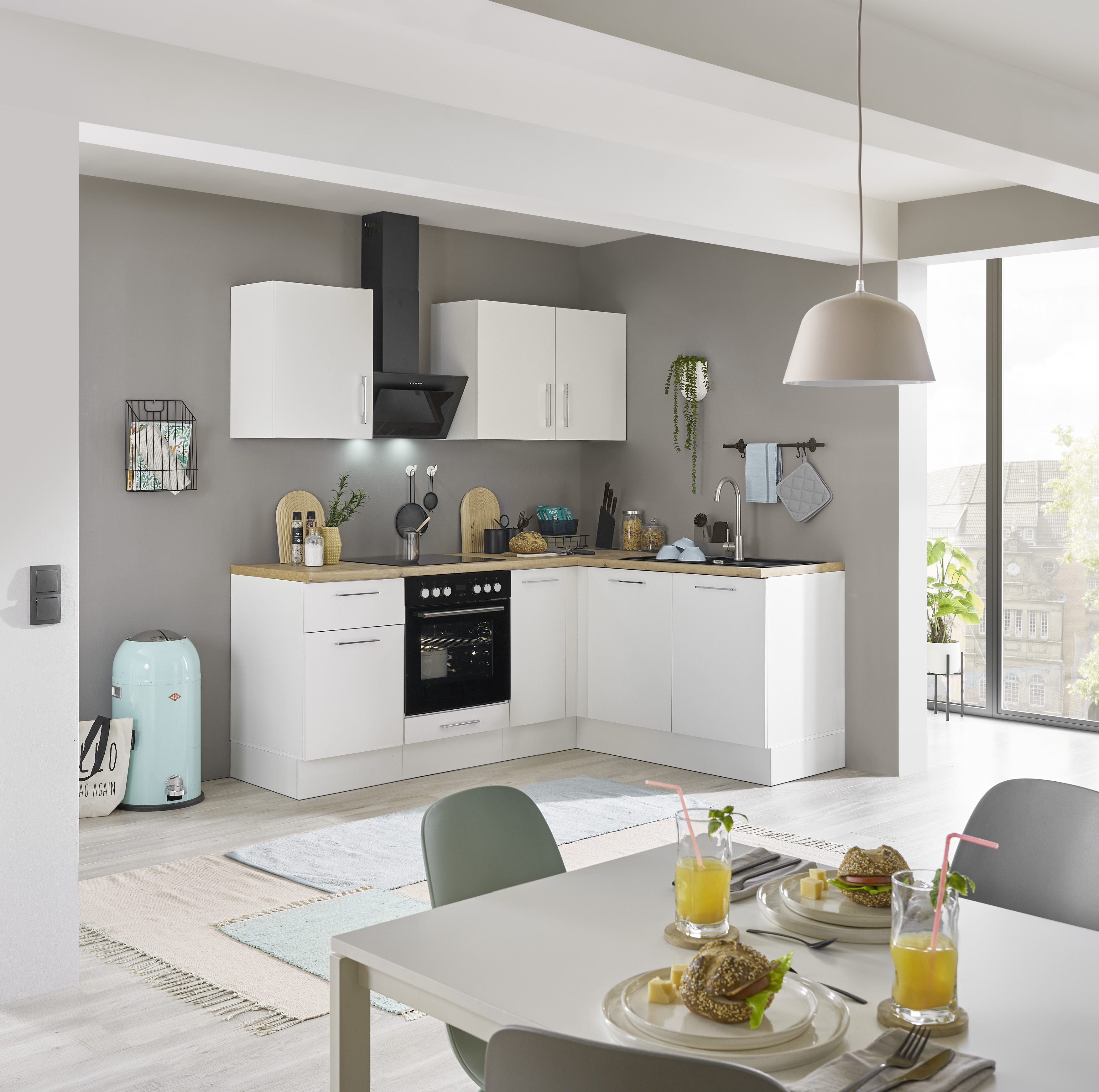 Bloc cuisine avec électroménager CORNWALL (cuisine d'angle) II
