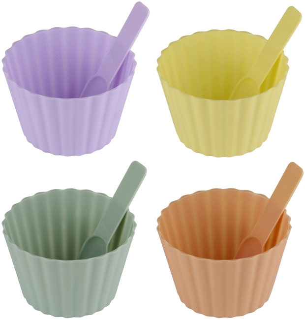 Lot de 8 pots à dessert / glace ALPINA