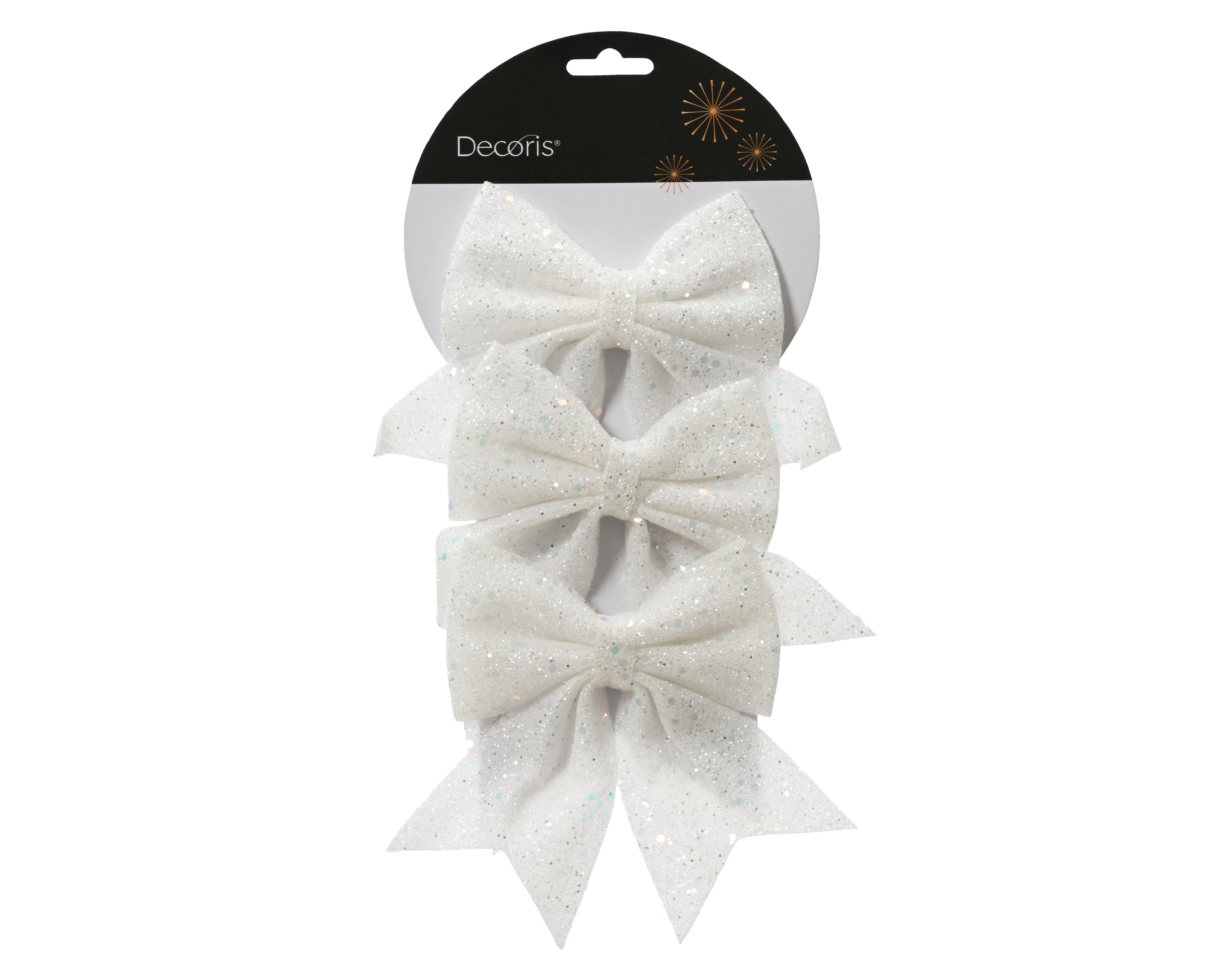 Lot de 3 nœuds à paillettes CHRISTMAS