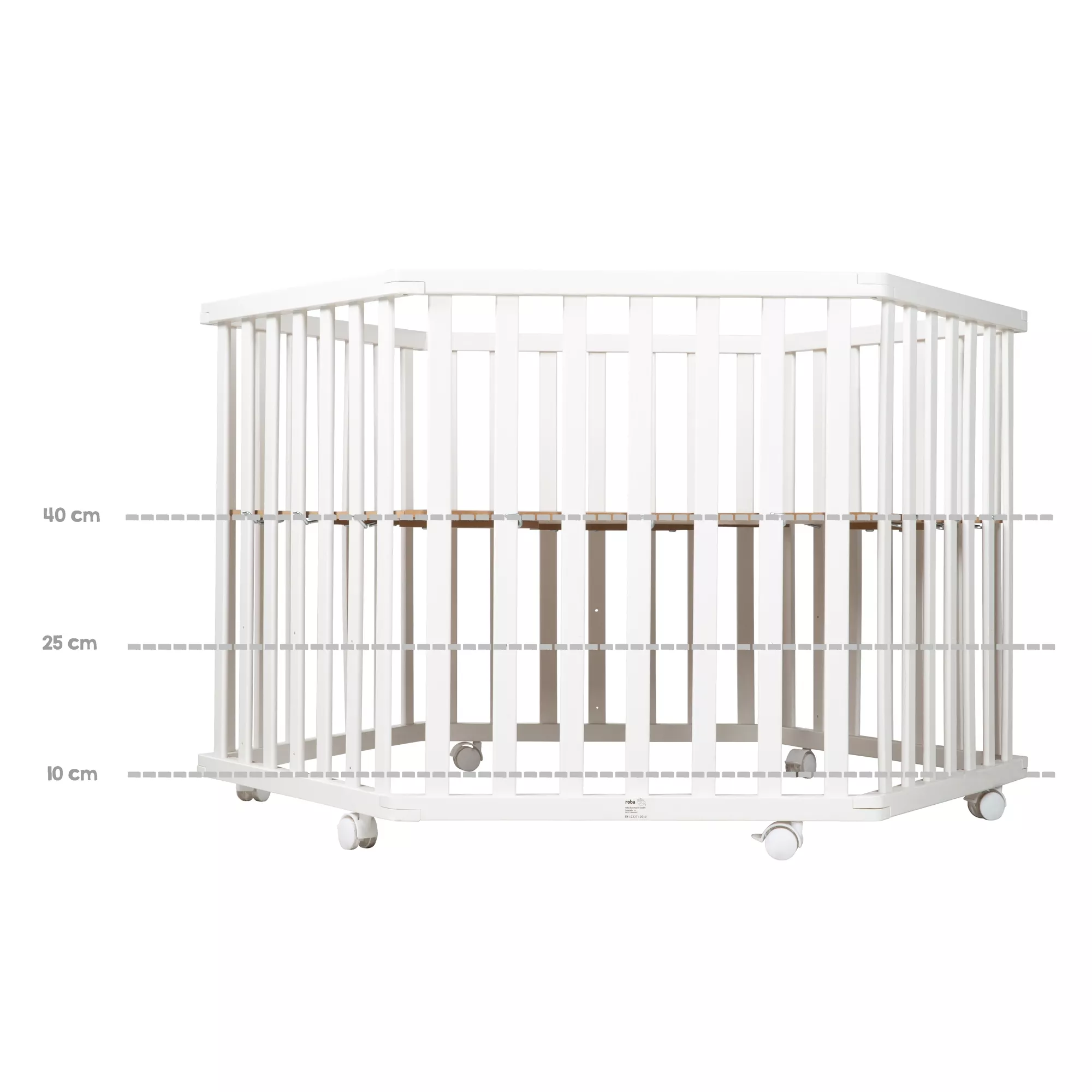Parc pour bébé hexagonal ton blanc