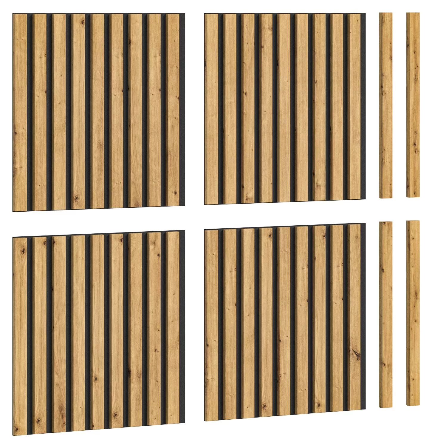 Lot de 4 panneaux acoustiques KOMBOLCHA